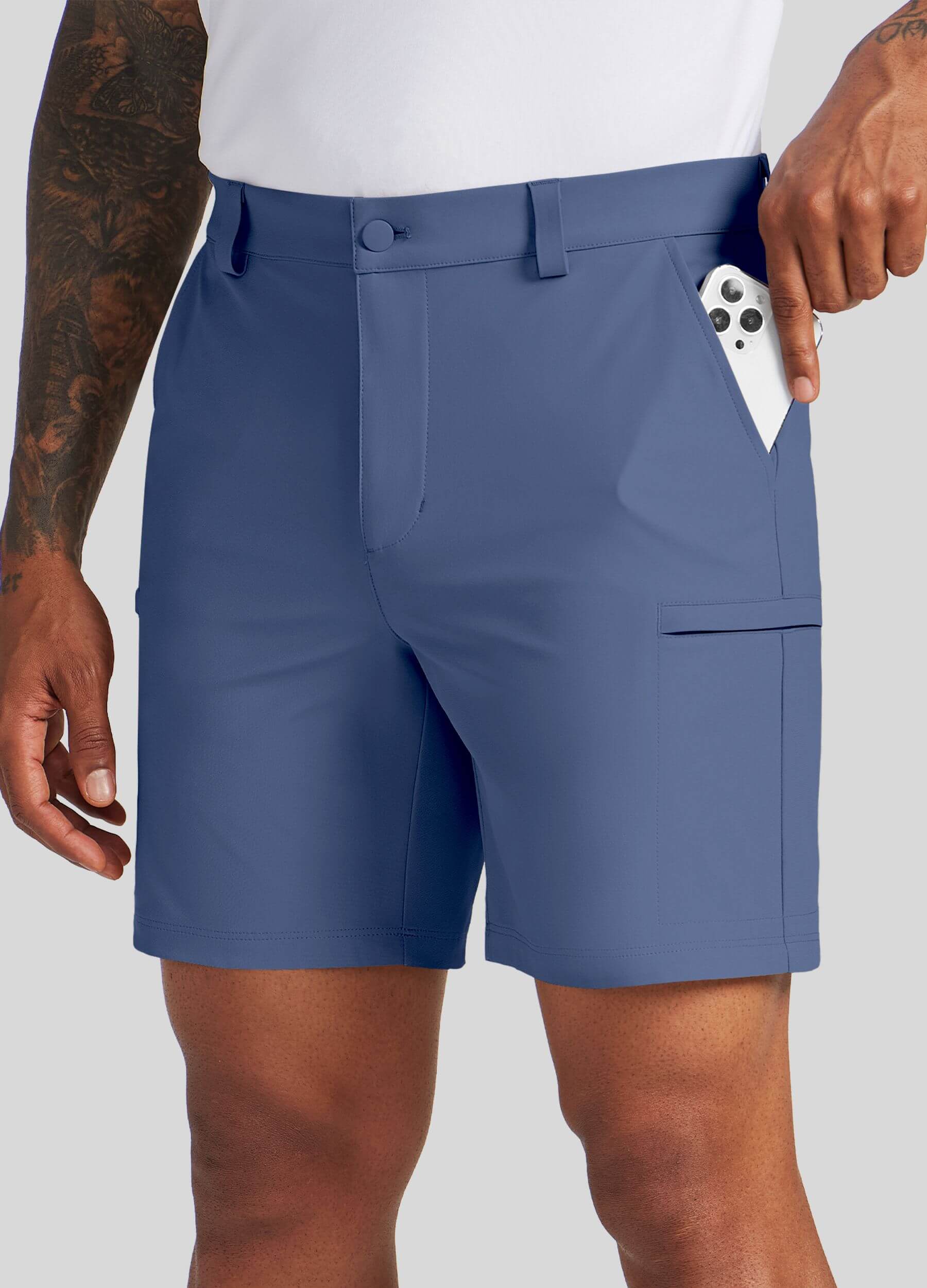 Men Golf Dress Shorts Classic Fit - Image 34