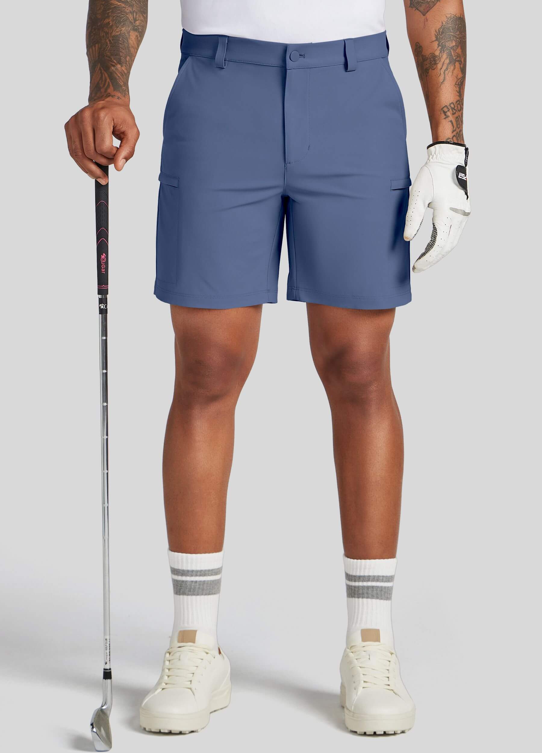 Men Golf Dress Shorts Classic Fit - Image 36