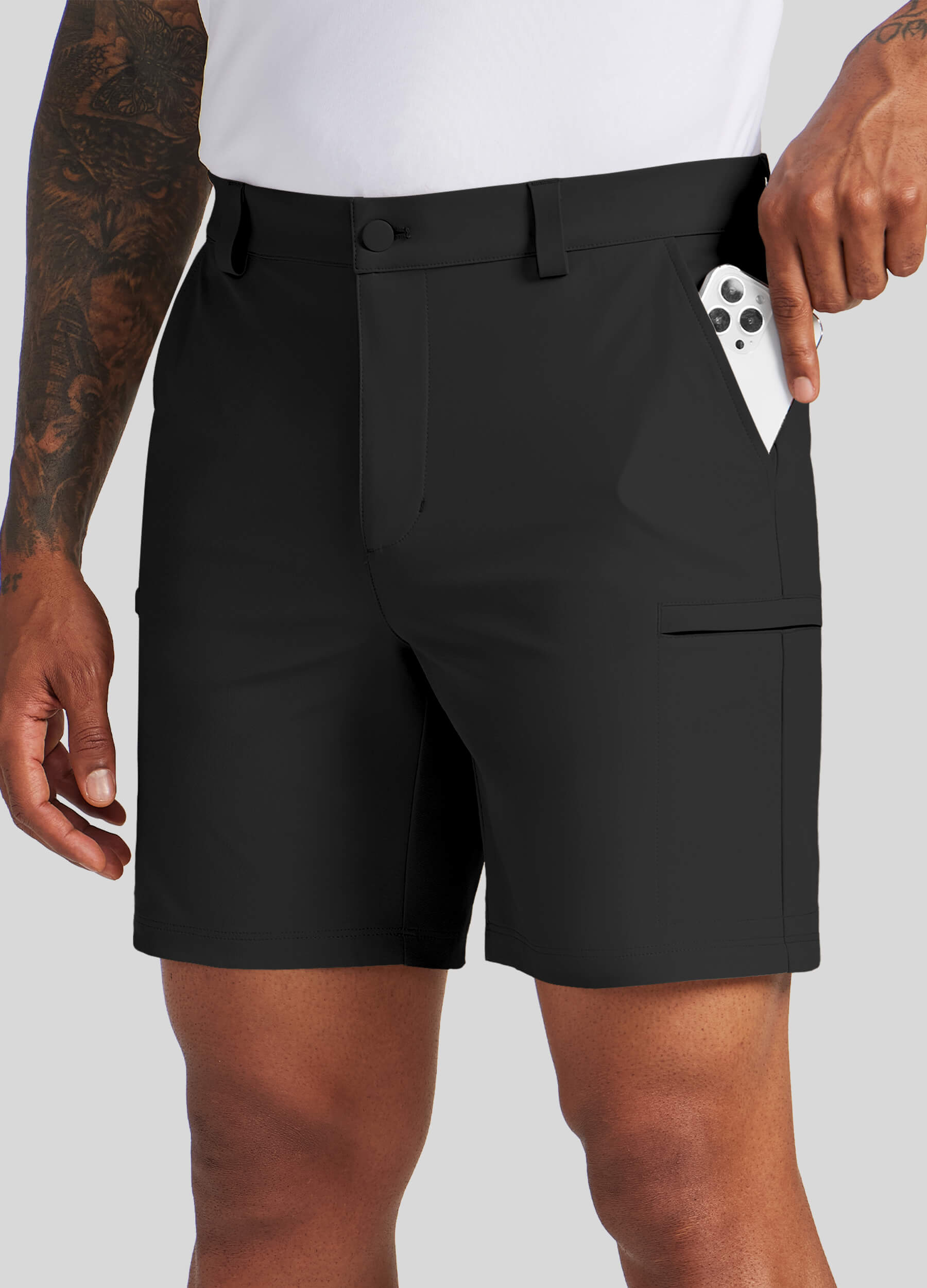 Men Golf Dress Shorts Classic Fit - Image 41