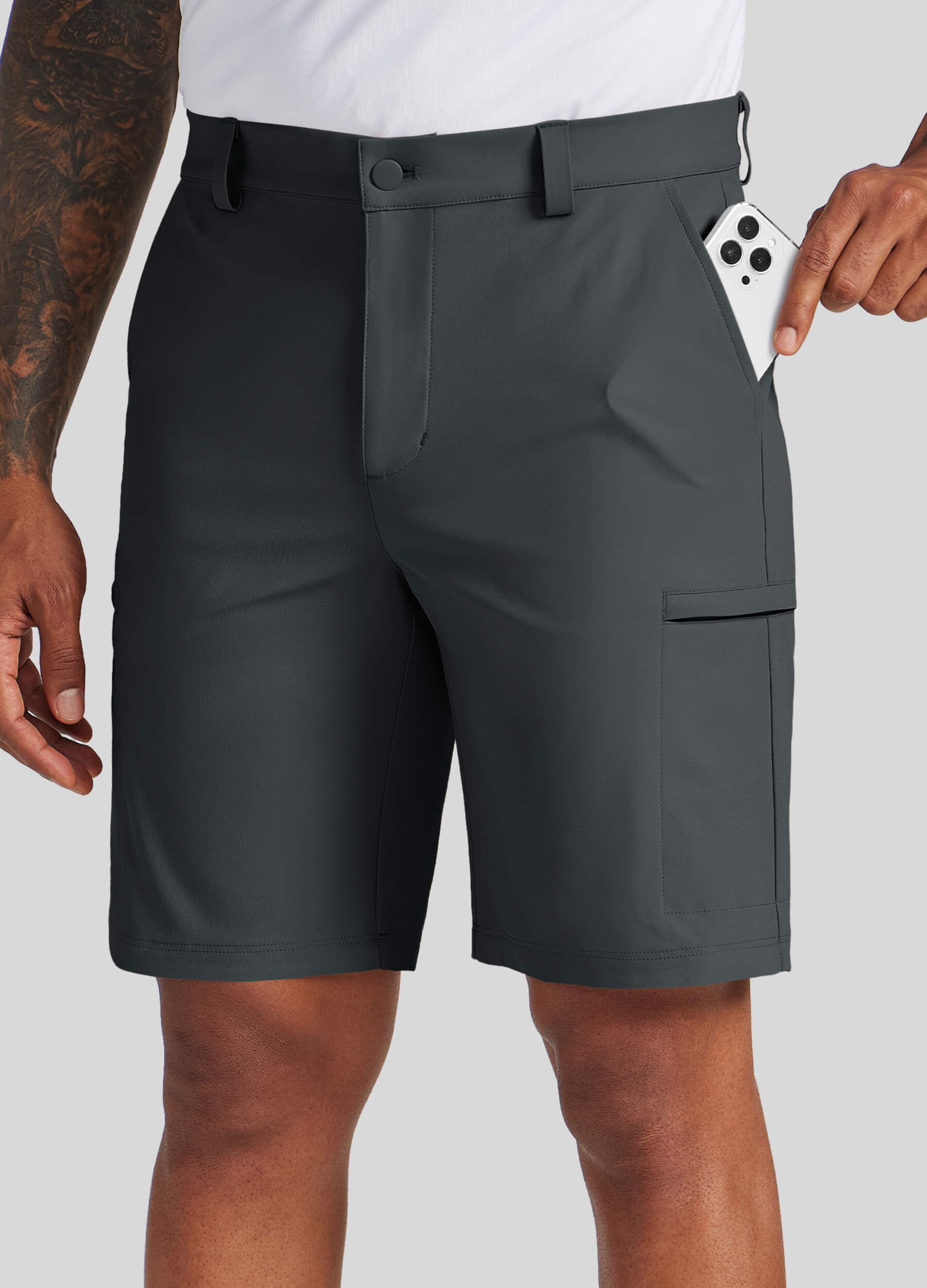 Men Golf Dress Shorts Classic Fit - Image 22
