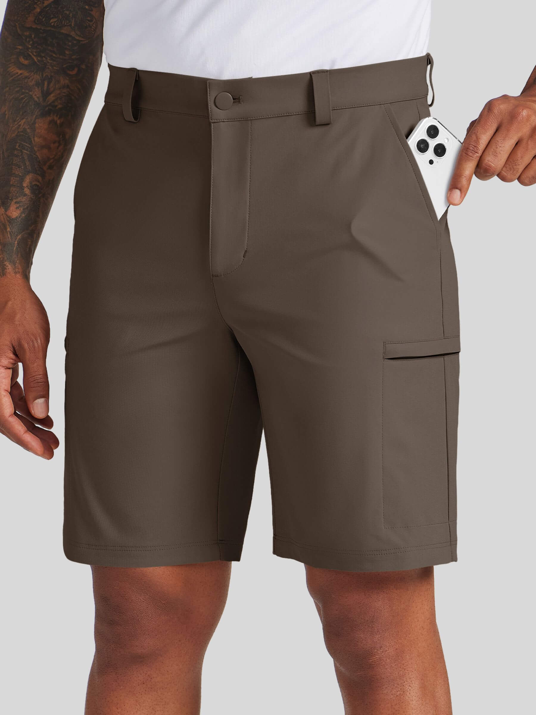 Men Golf Dress Shorts Classic Fit - Image 25