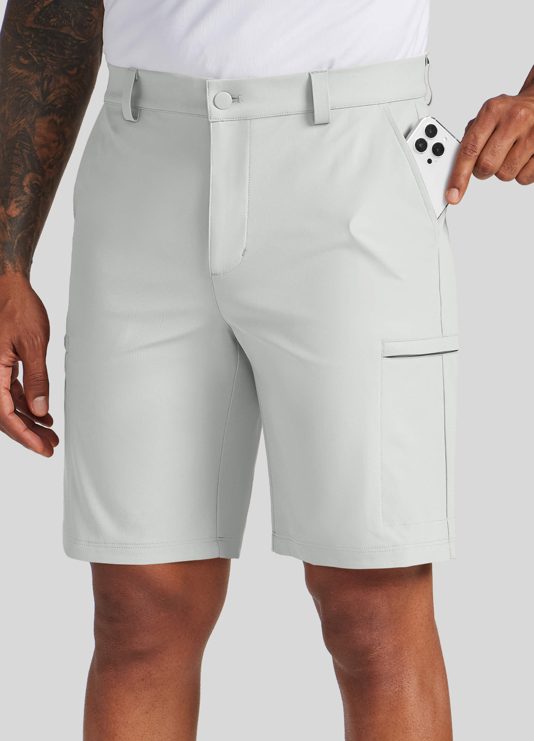Men Golf Dress Shorts Classic Fit