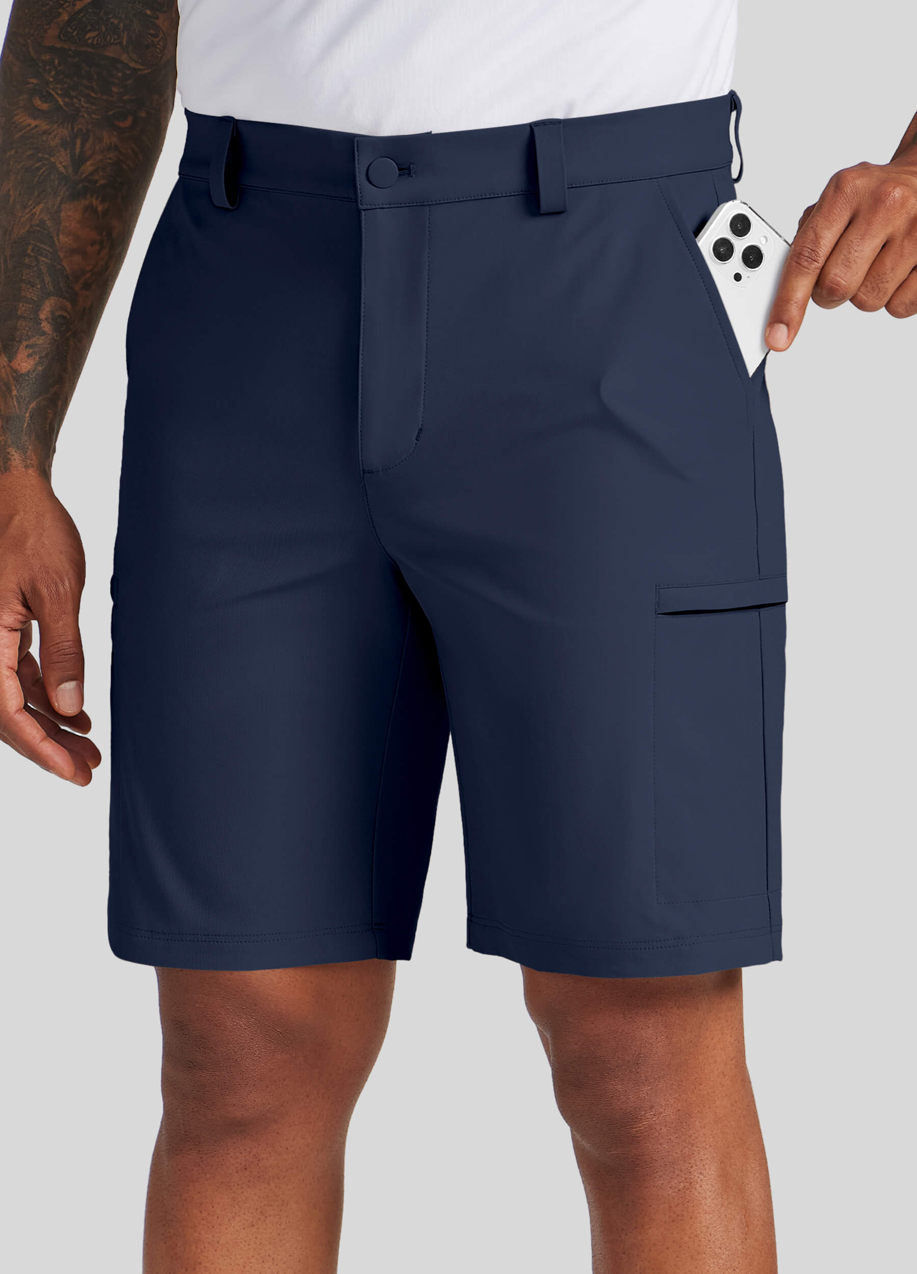 Men Golf Dress Shorts Classic Fit - Image 7