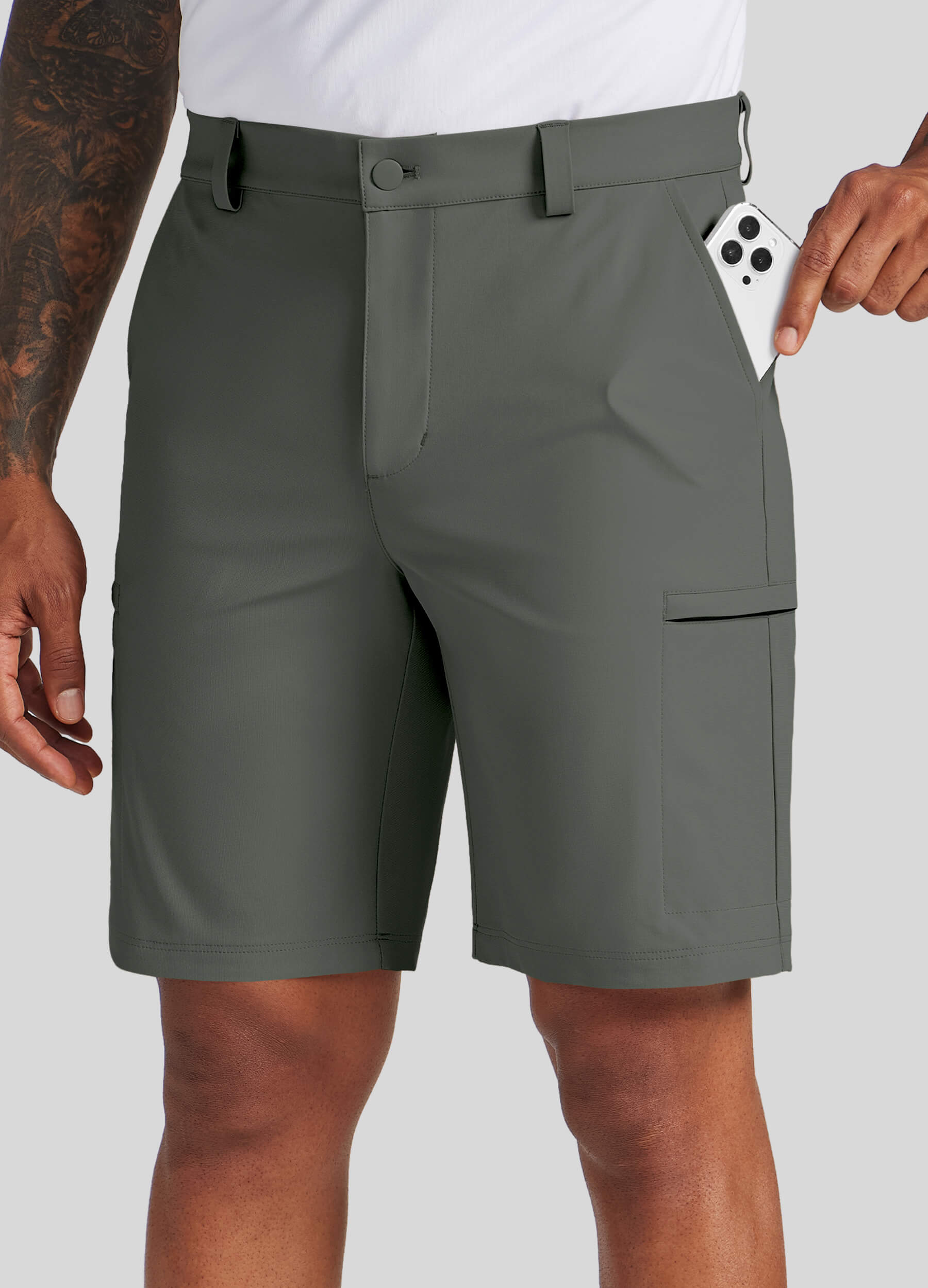 Men Golf Dress Shorts Classic Fit - Image 11