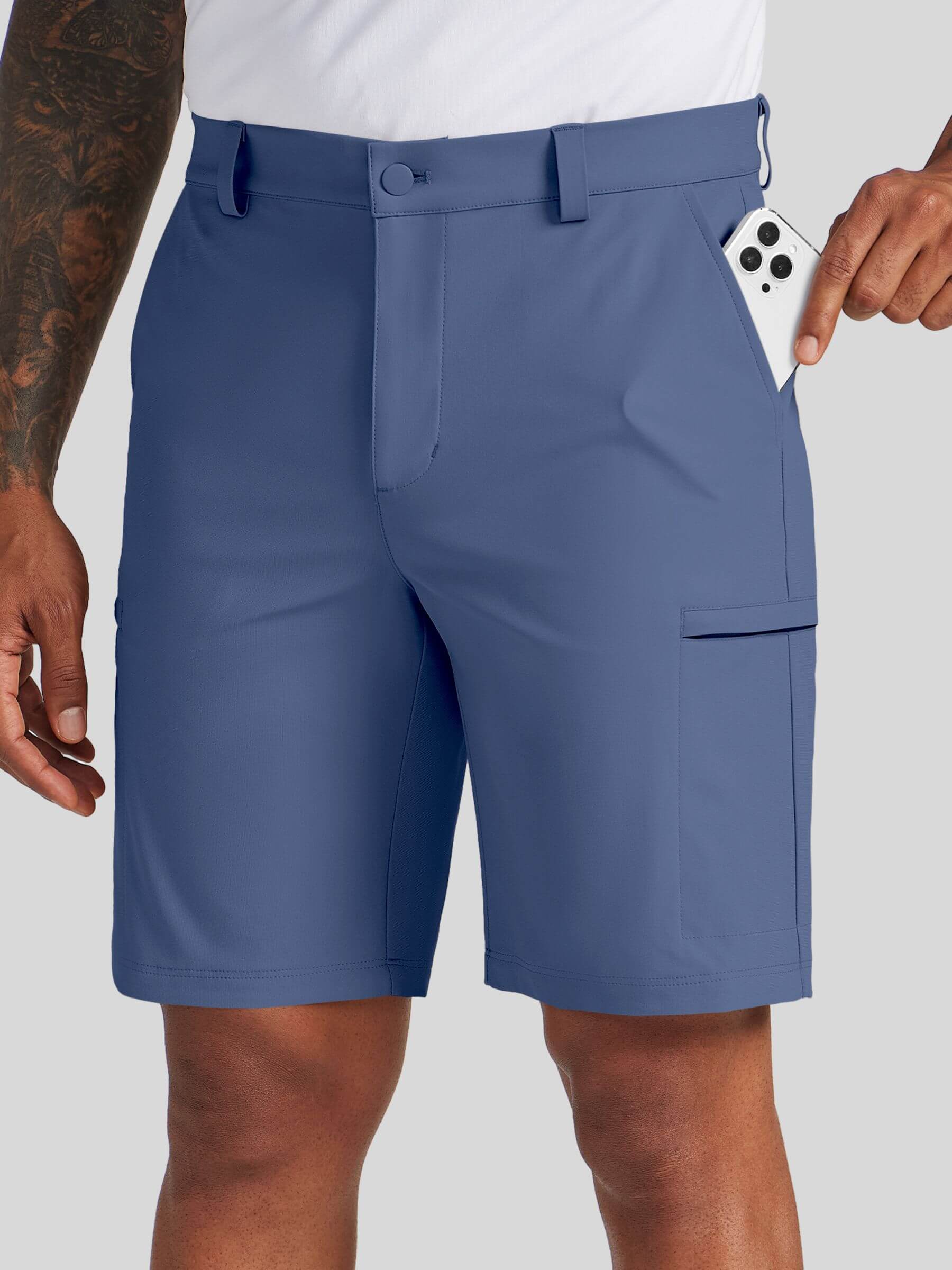 Men Golf Dress Shorts Classic Fit - Image 13