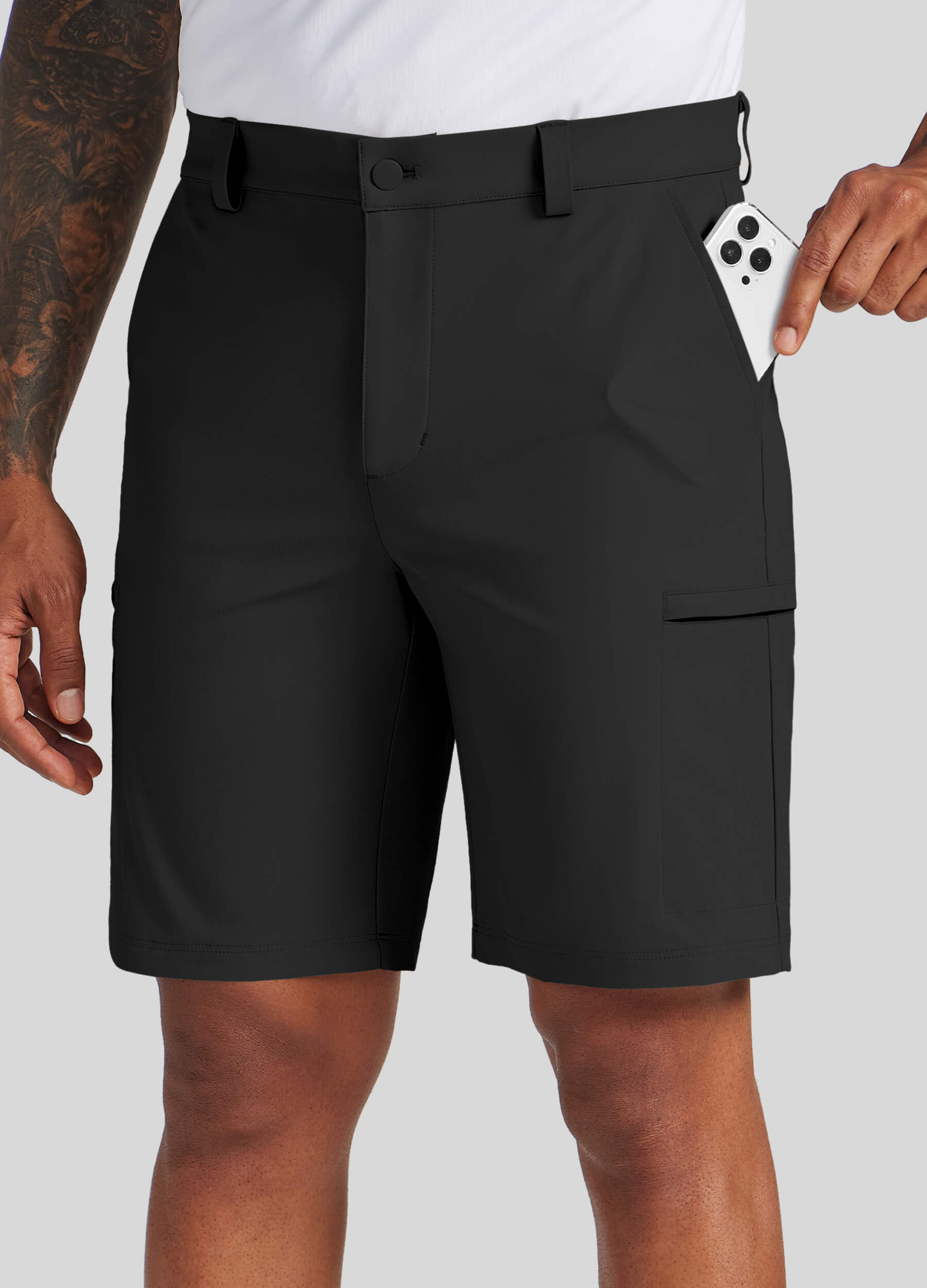 Men Golf Dress Shorts Classic Fit - Image 20