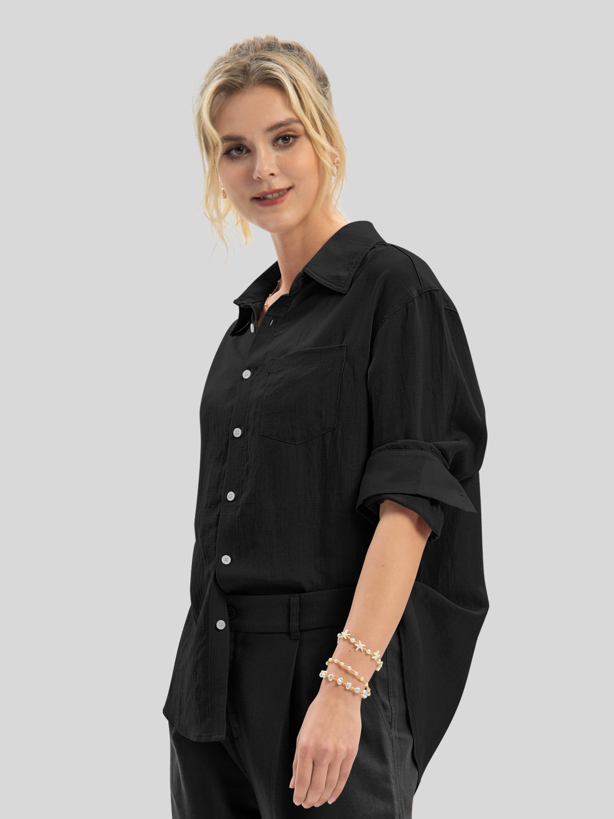 Women's Breeze Linen Button-Down Shirts - Image 22