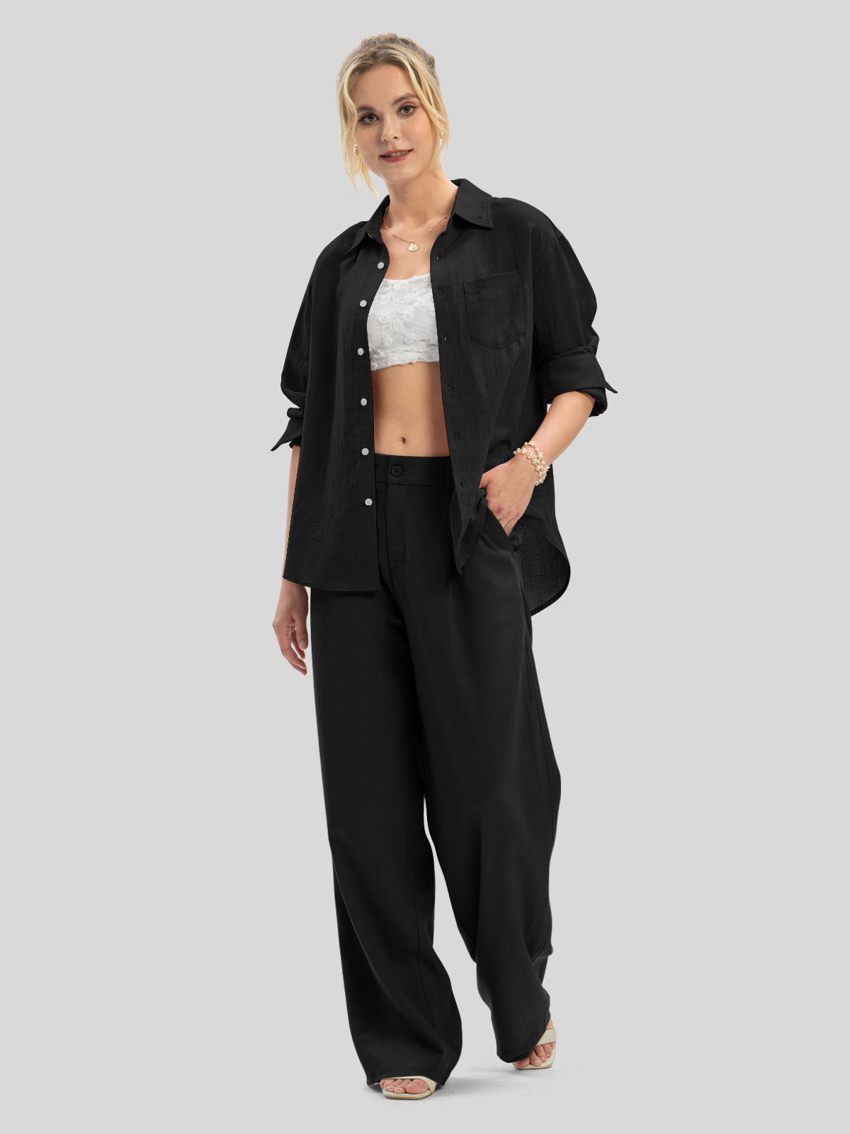 Women's Breeze Linen Button-Down Shirts - Image 26