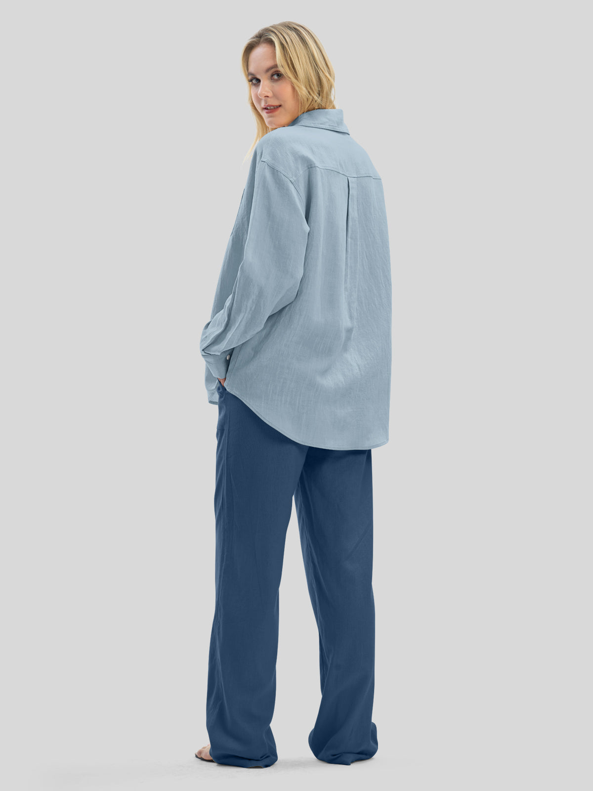 Women's Breeze Linen Button-Down Shirts - Image 16