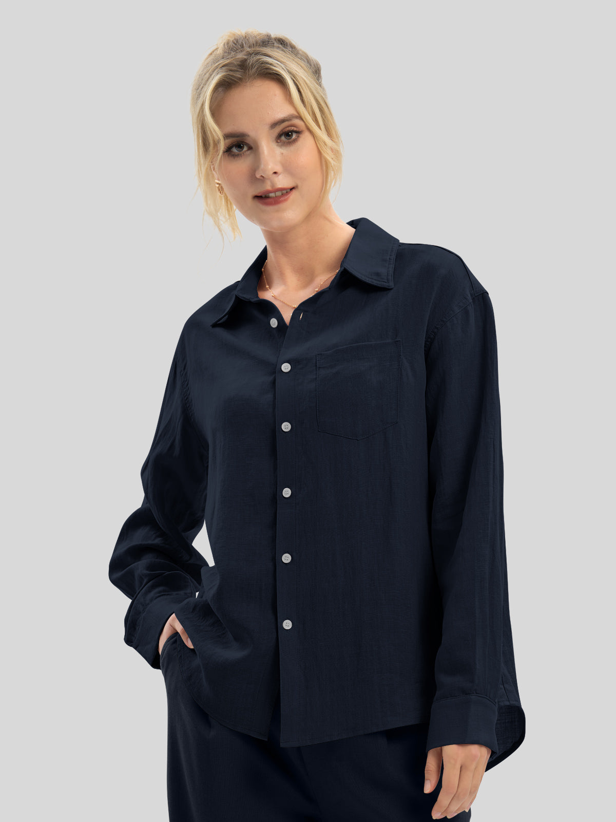 Women's Breeze Linen Button-Down Shirts - Image 27