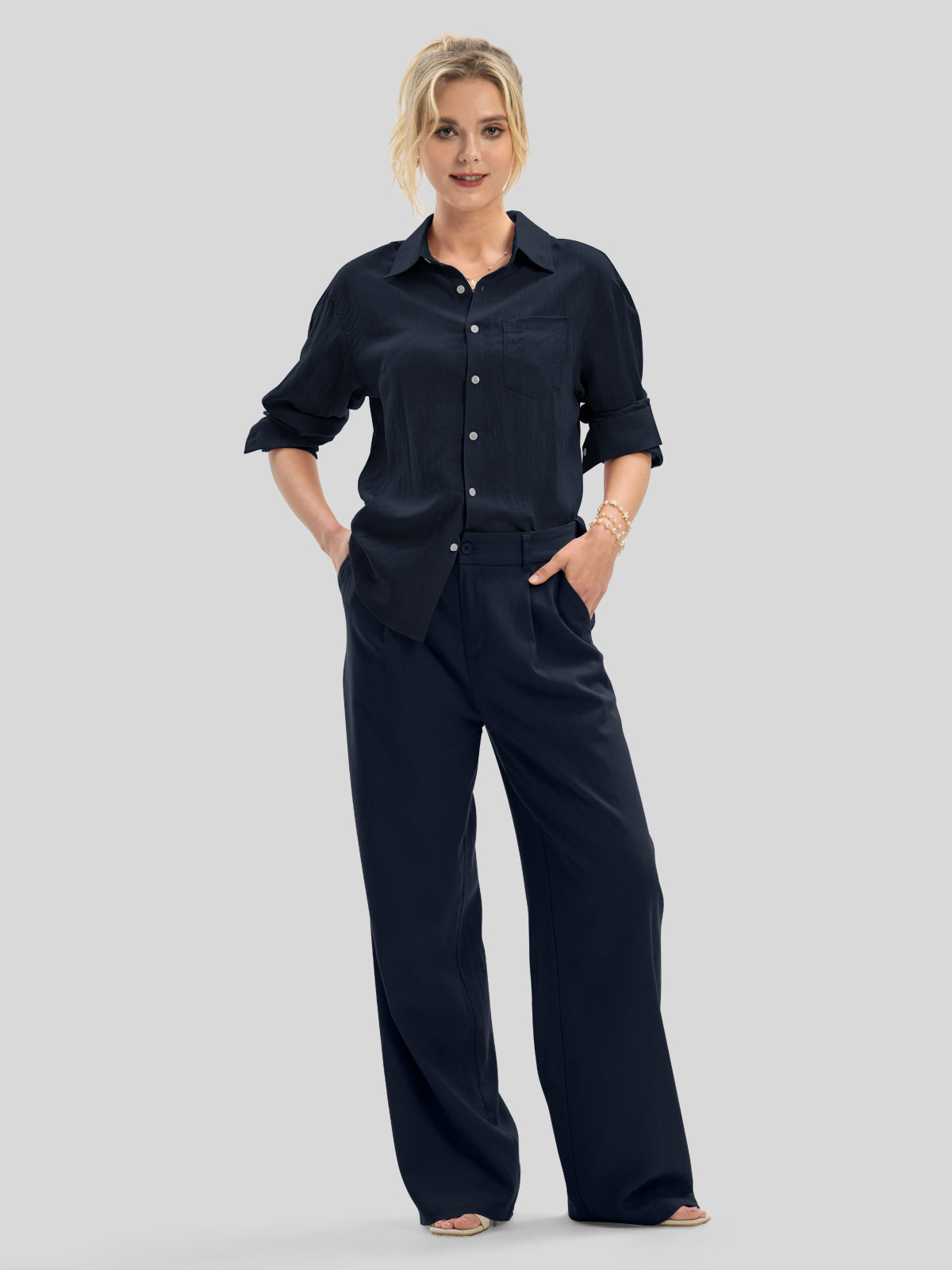 Women's Breeze Linen Button-Down Shirts - Image 32