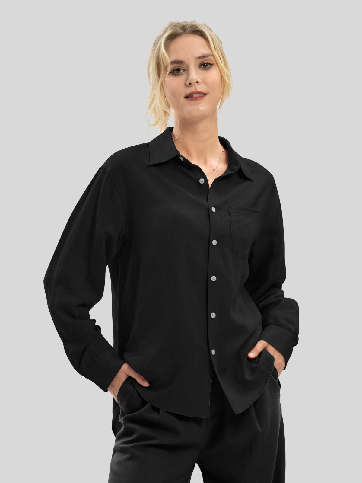 Women's Breeze Linen Button-Down Shirts - Image 23