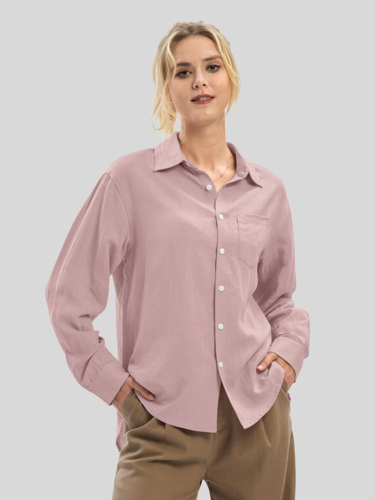Women's Breeze Linen Button-Down Shirts - Image 17