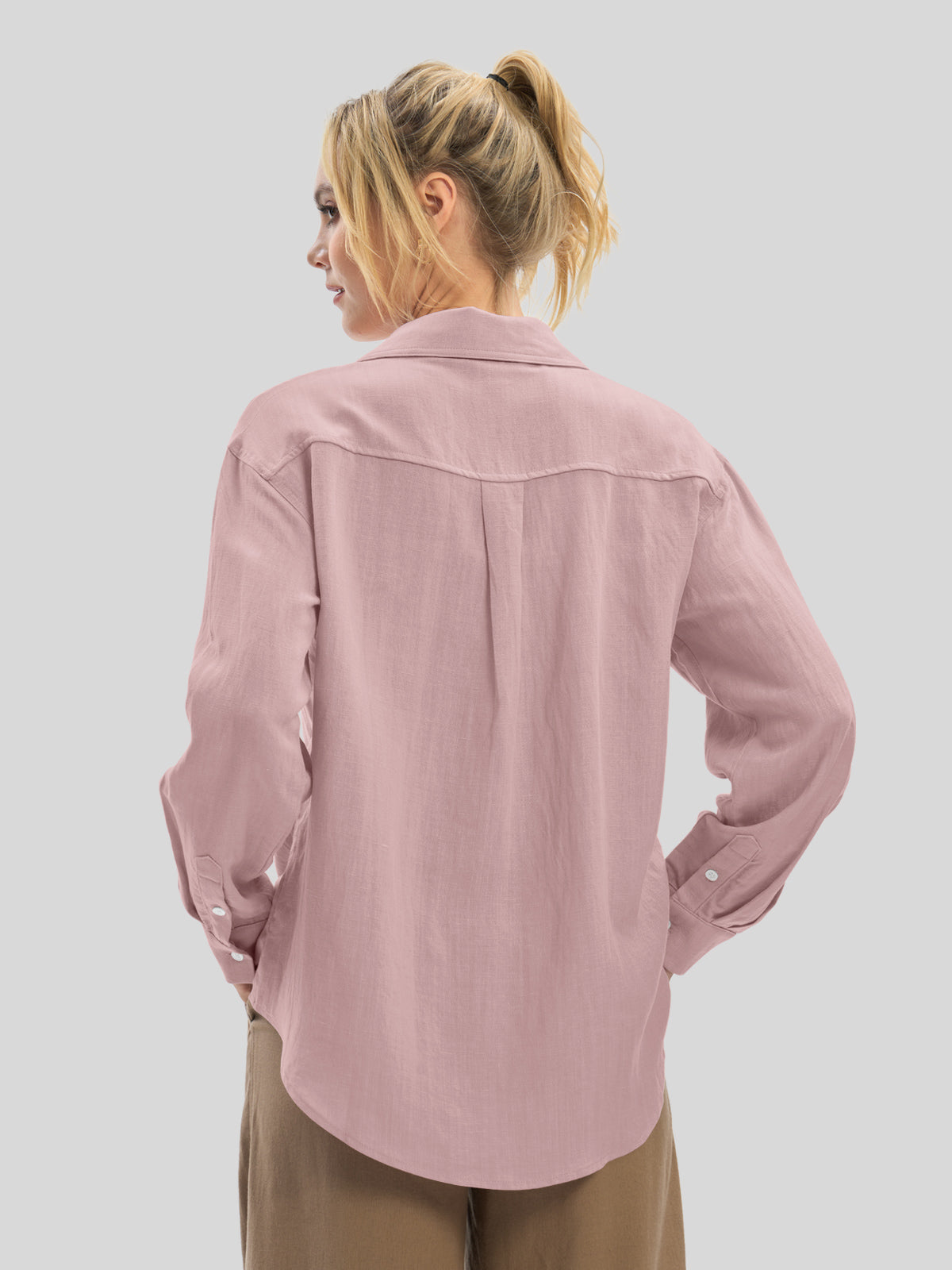 Women's Breeze Linen Button-Down Shirts - Image 18