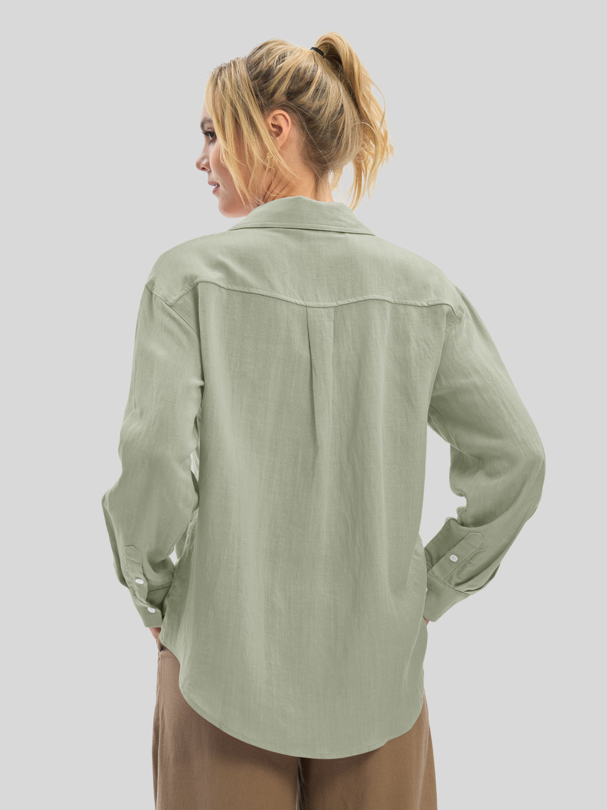 Women's Breeze Linen Button-Down Shirts - Image 35