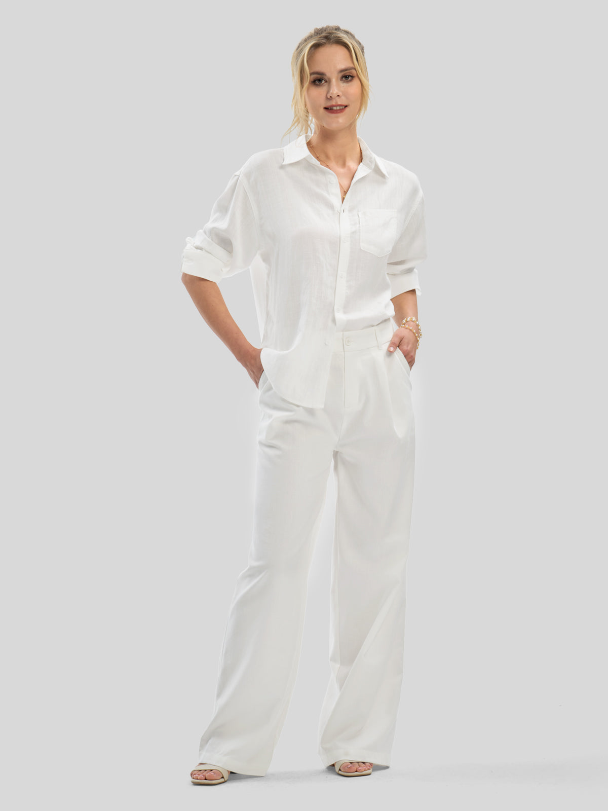 Women's Breeze Linen Button-Down Shirts - Image 8