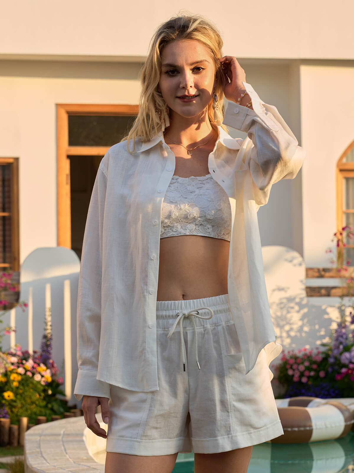 Women's Breeze Linen Button-Down Shirts - Image 10