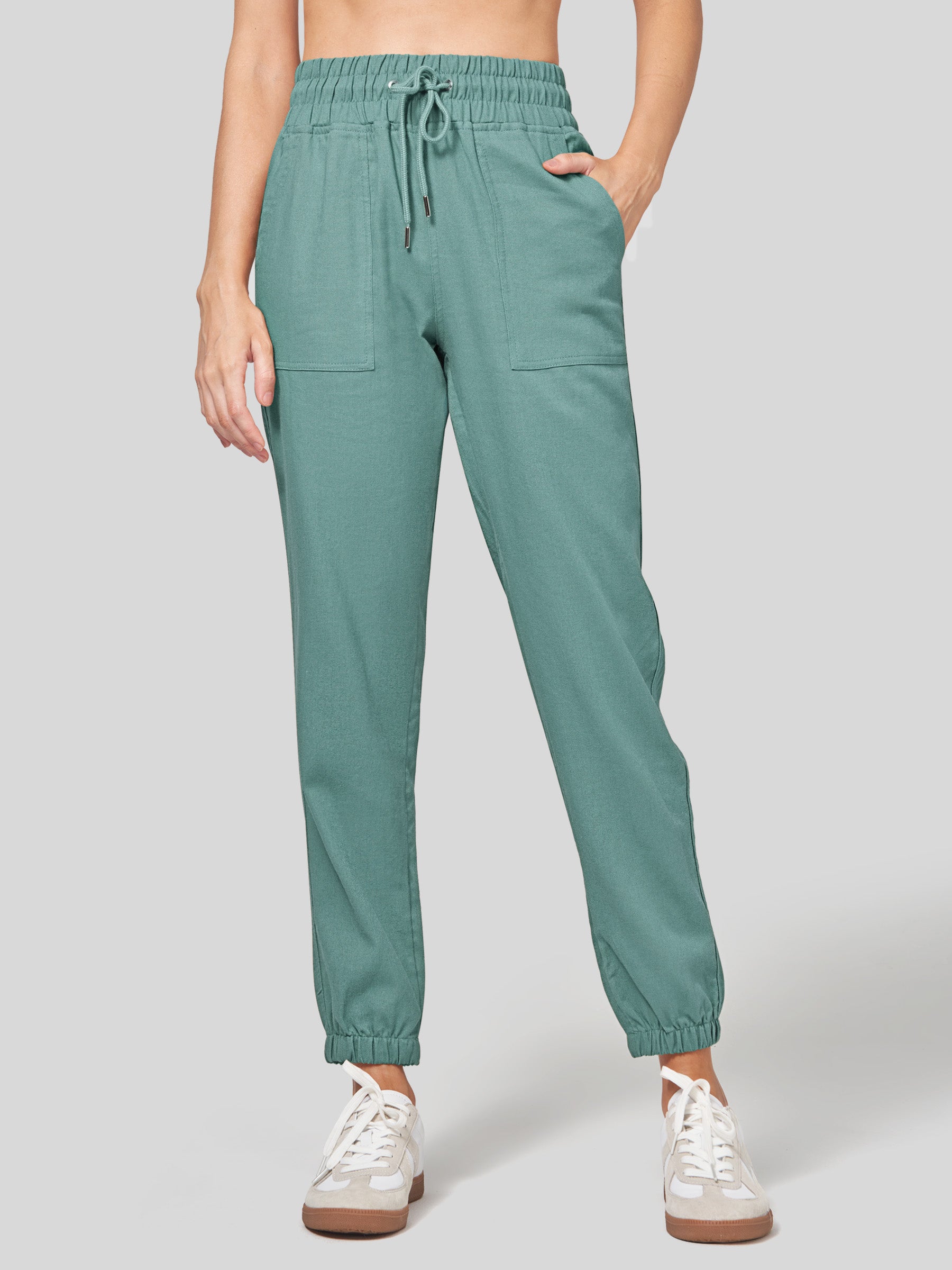Women's Cotton Linen Joggers - Image 11
