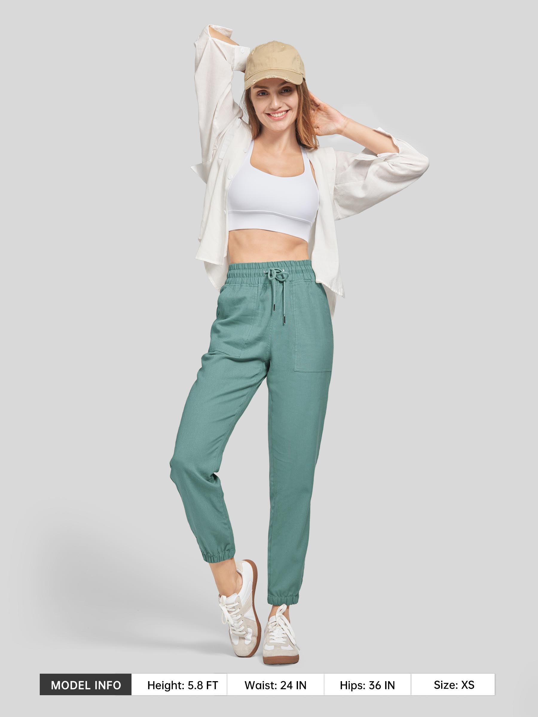Women's Cotton Linen Joggers - Image 15