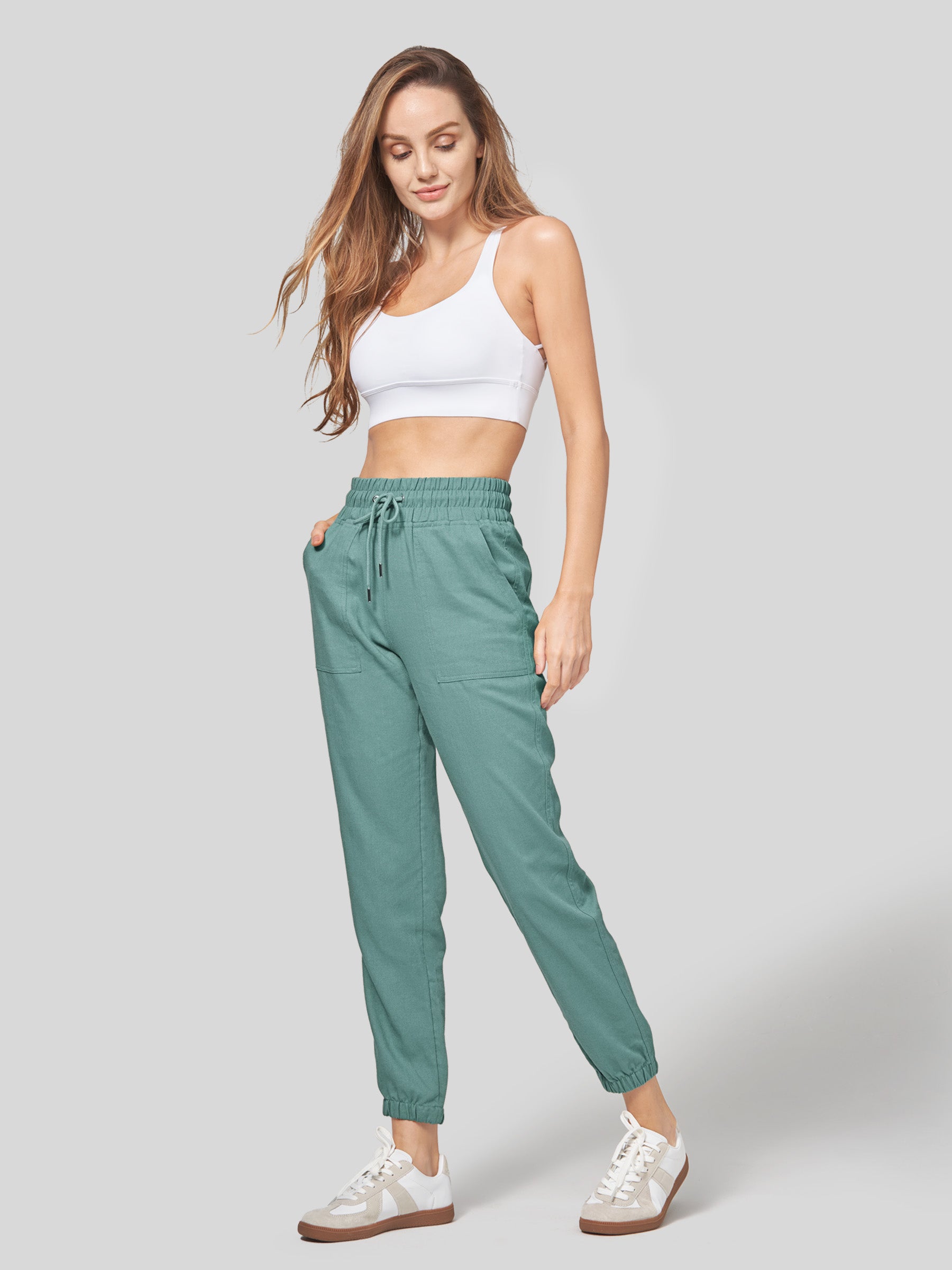 Women's Cotton Linen Joggers - Image 14