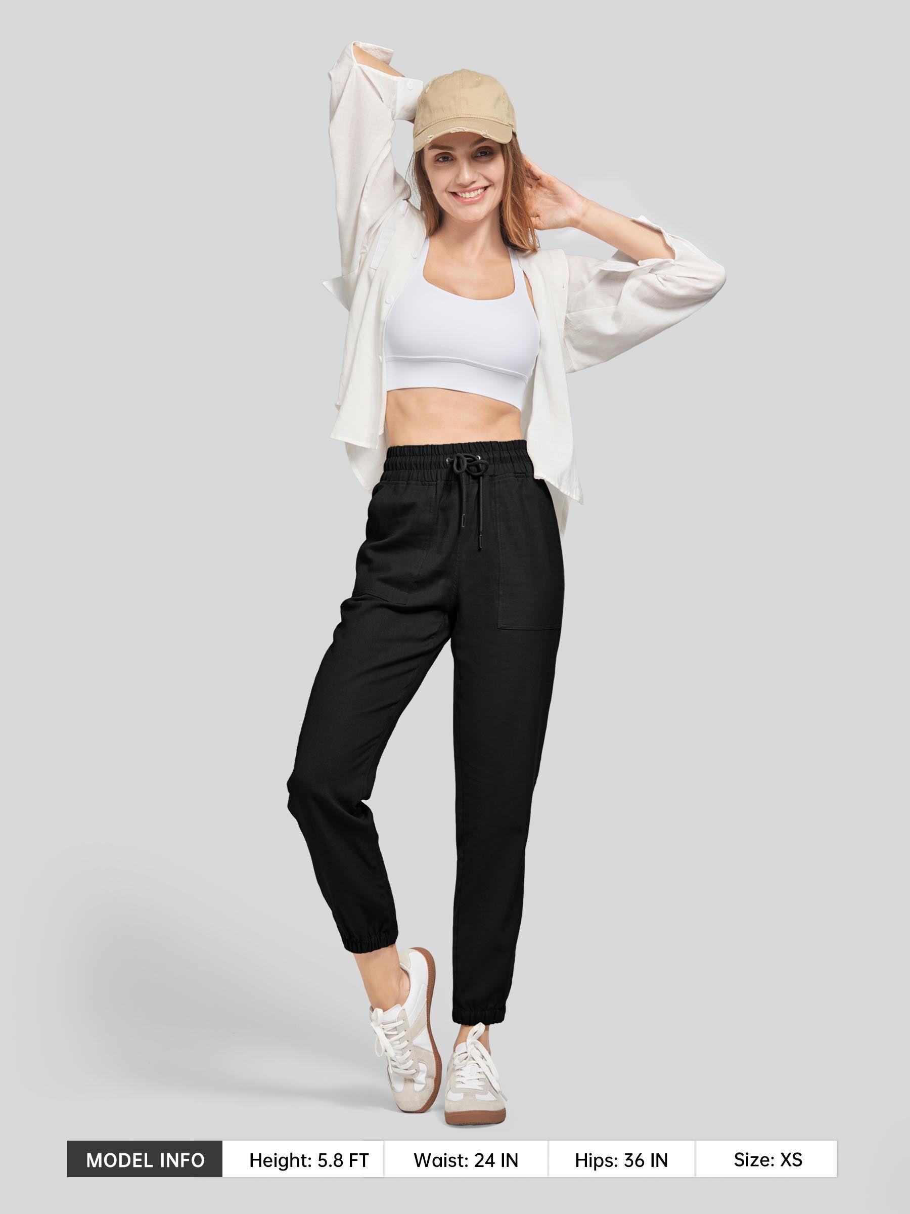 Women's Cotton Linen Joggers - Image 25