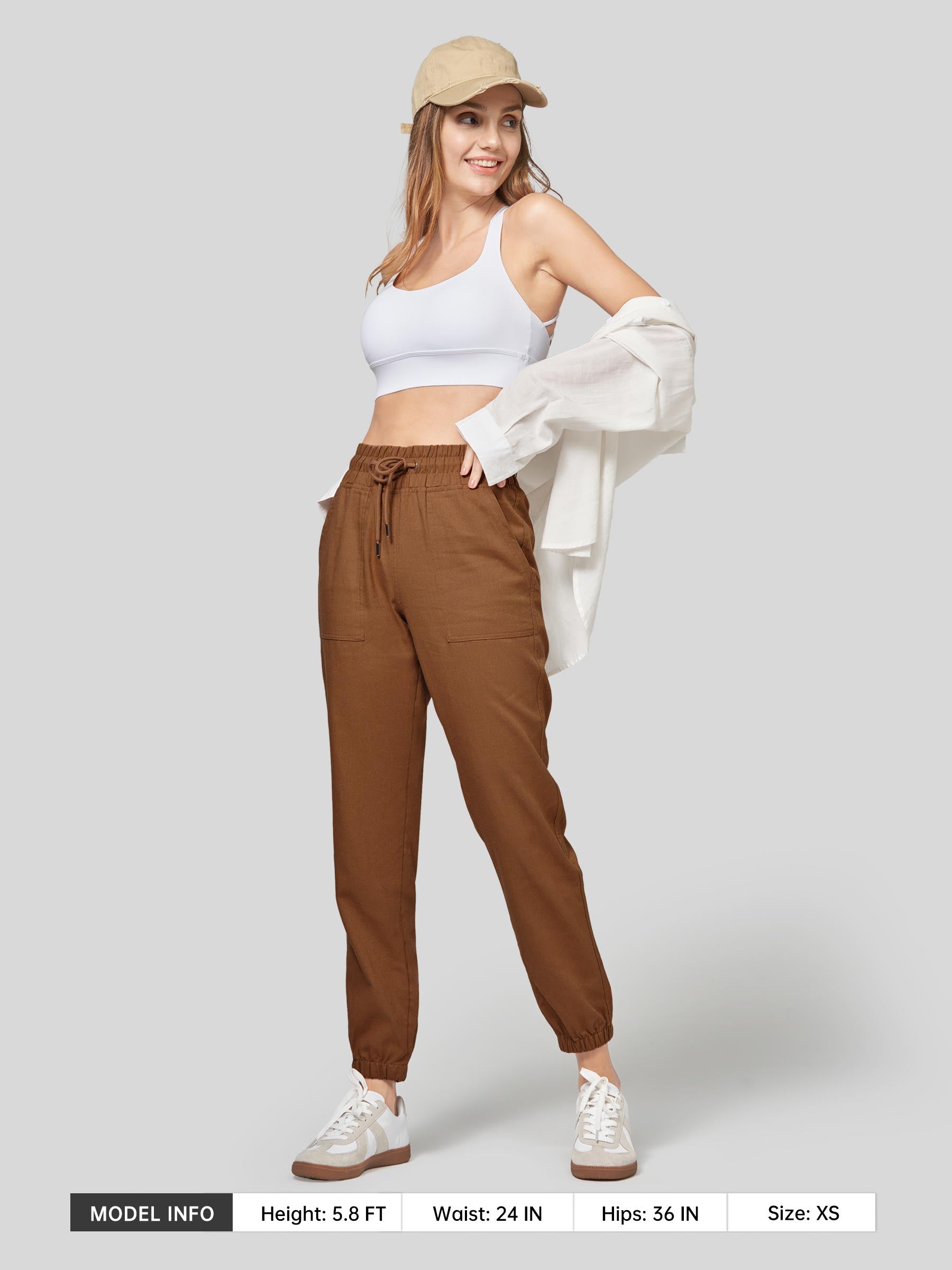 Women's Cotton Linen Joggers - Image 30