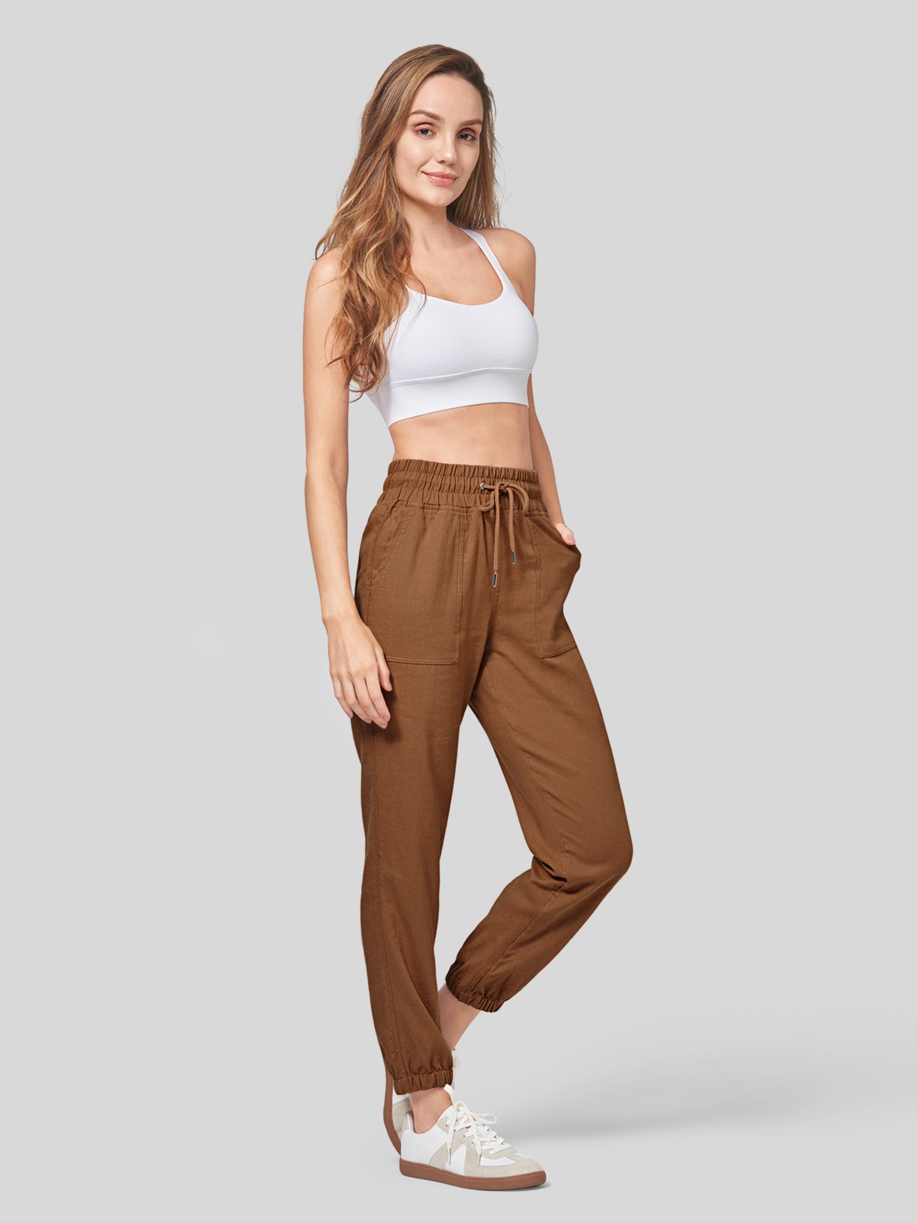 Women's Cotton Linen Joggers - Image 29