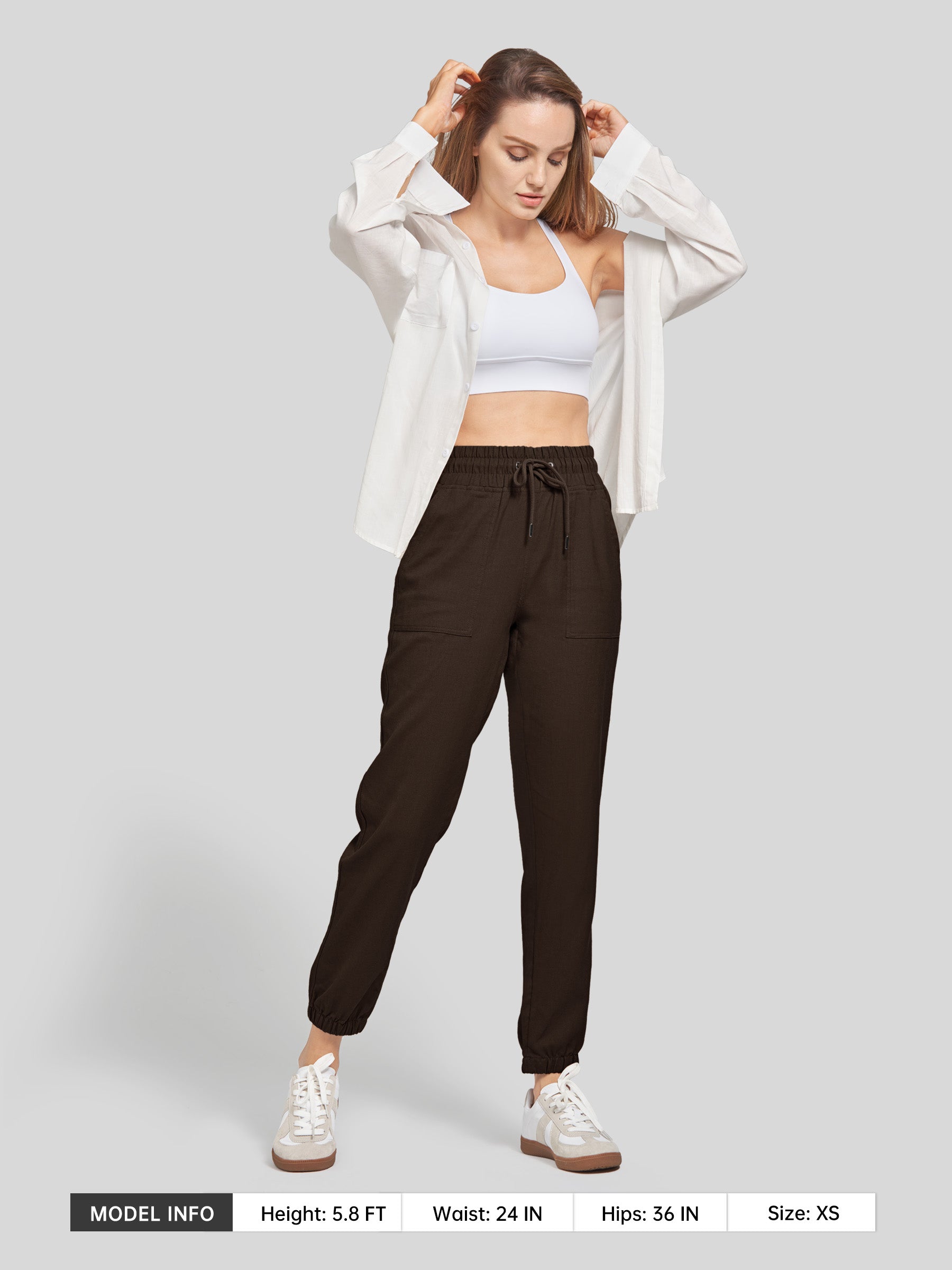 Women's Cotton Linen Joggers - Image 35