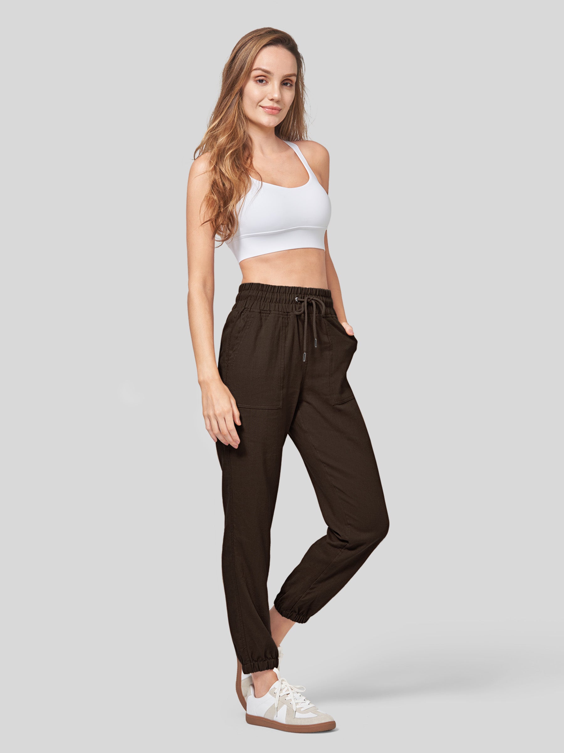 Women's Cotton Linen Joggers - Image 34