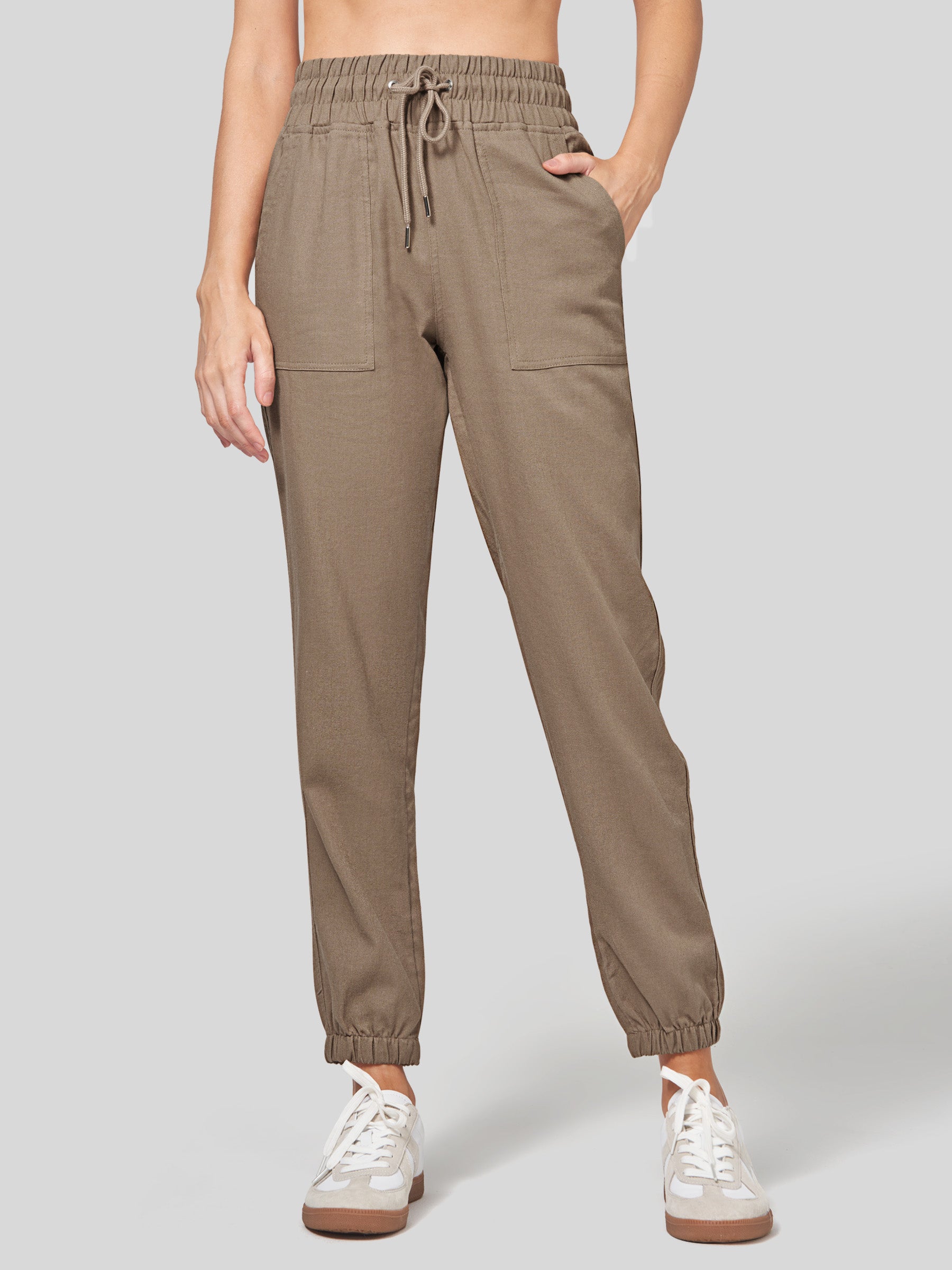 Women's Cotton Linen Joggers - Image 6