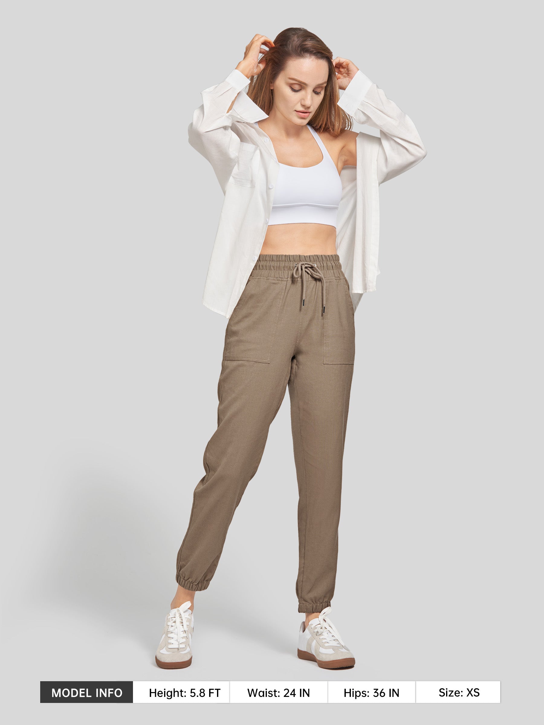 Women's Cotton Linen Joggers - Image 10