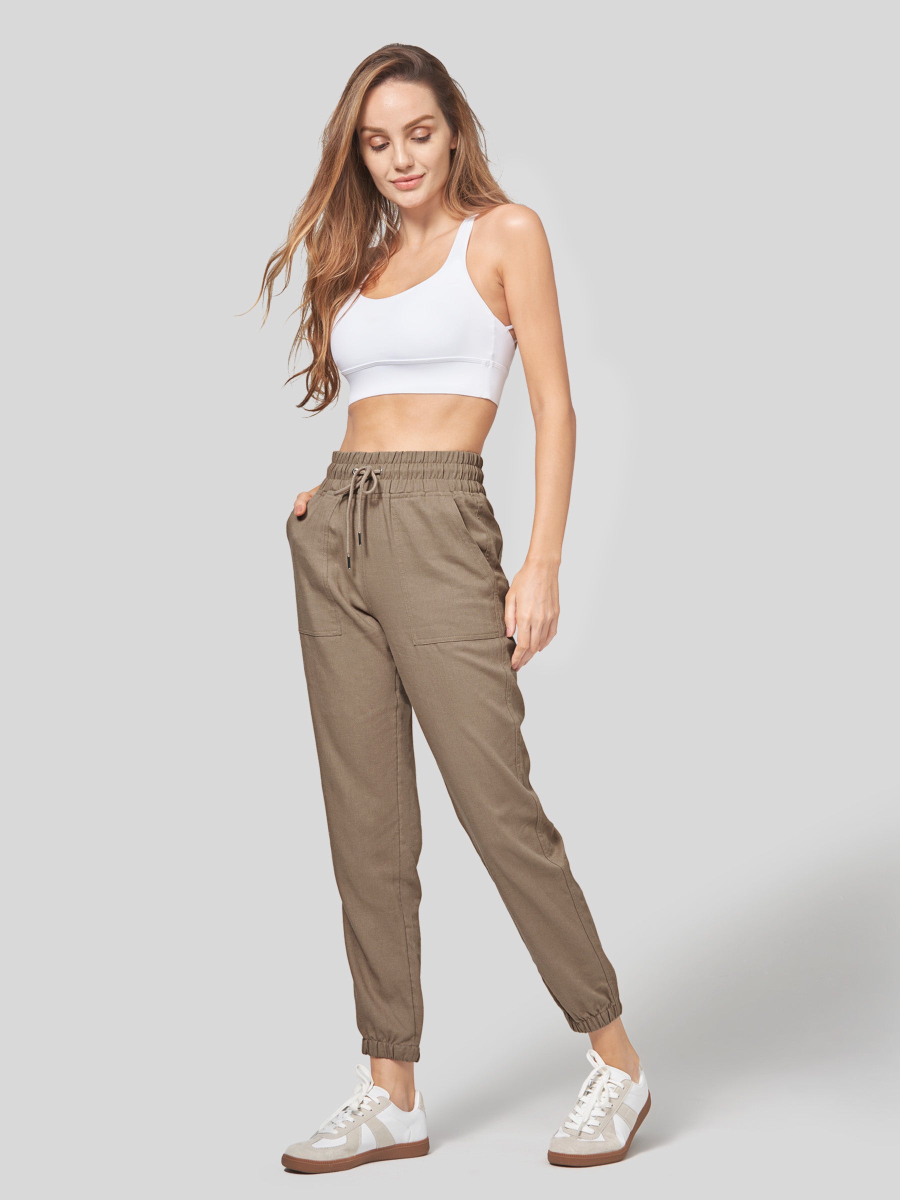 Women's Cotton Linen Joggers - Image 9