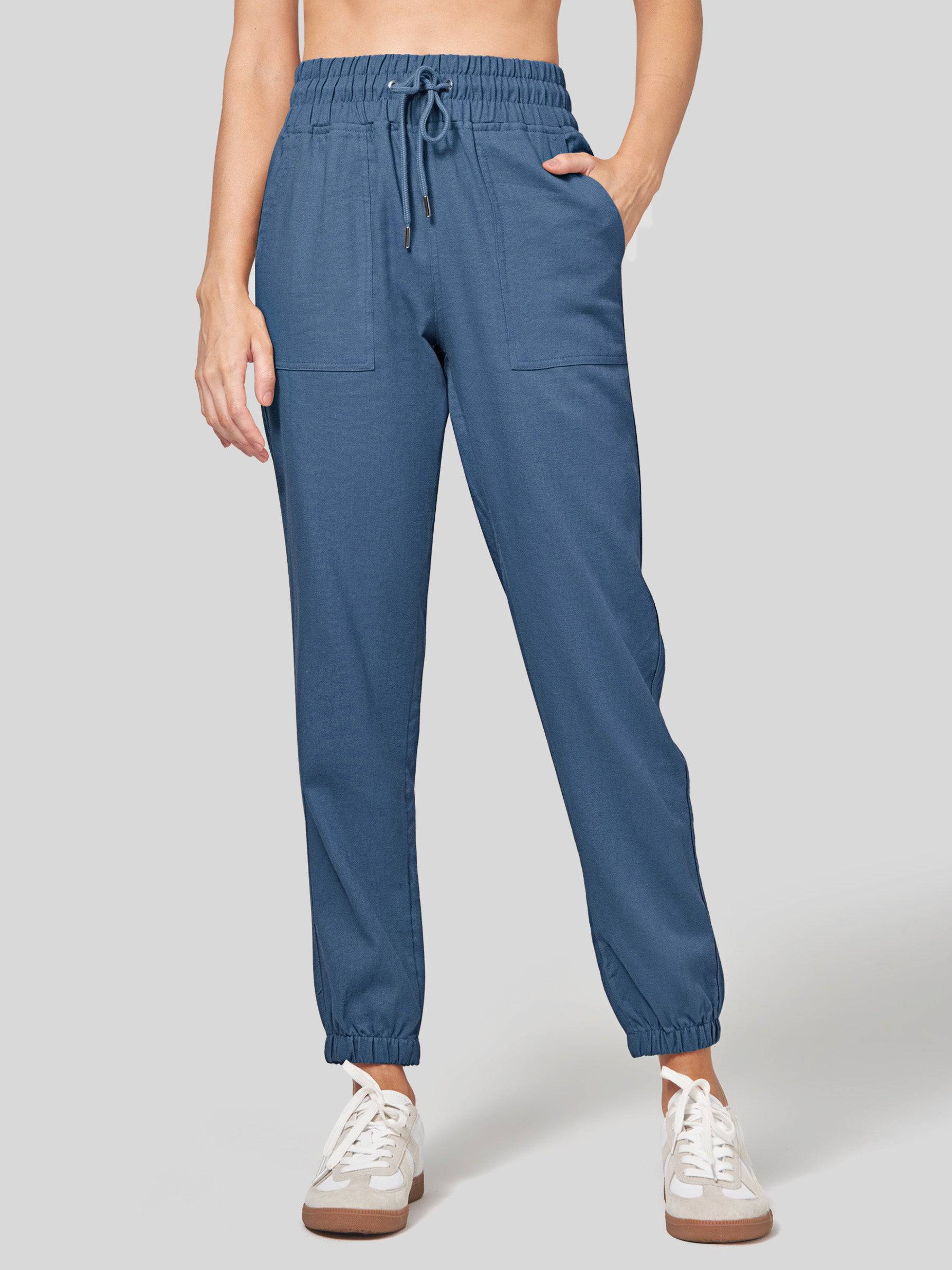 Women's Cotton Linen Joggers - Image 2