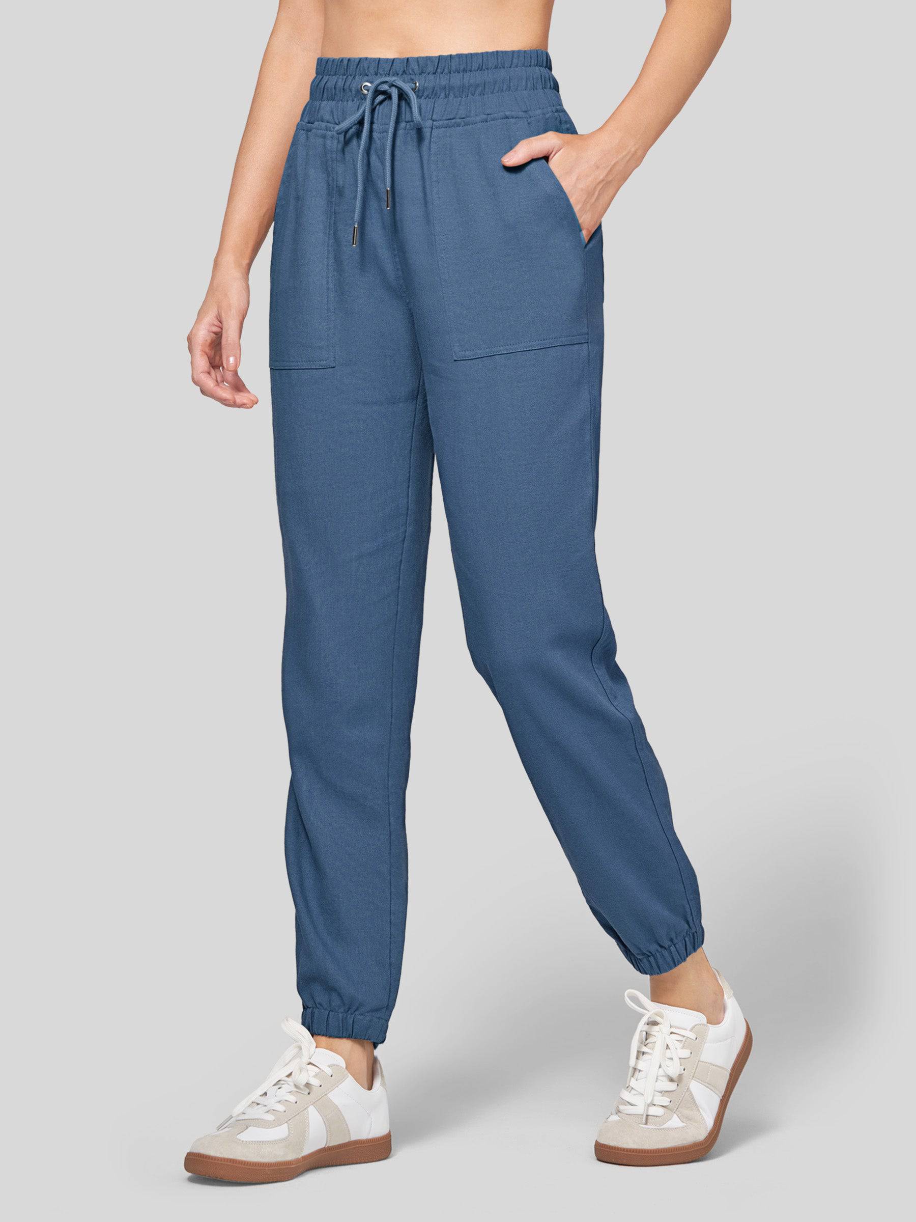 Women's Cotton Linen Joggers - Image 3