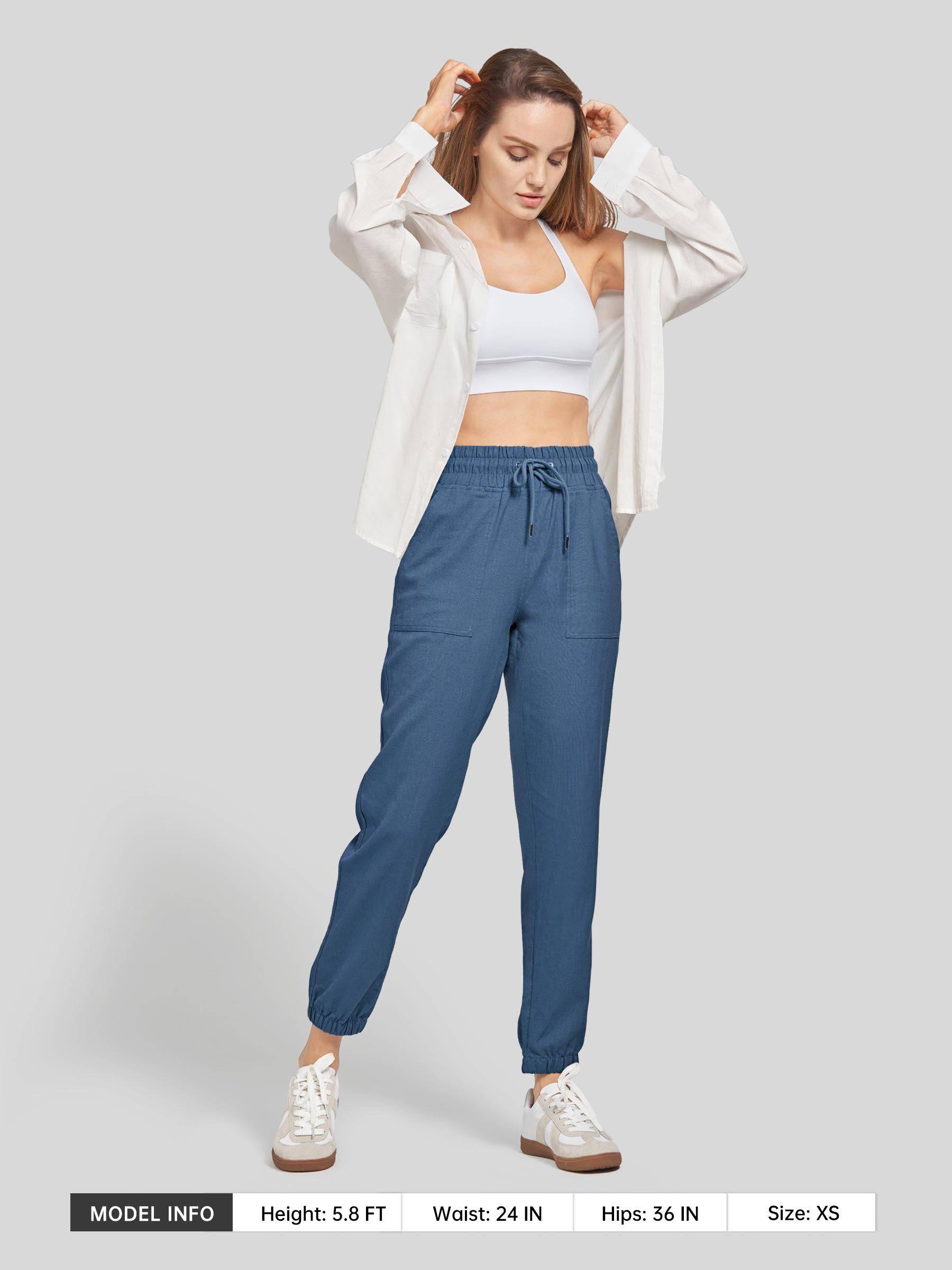 Women's Cotton Linen Joggers - Image 5