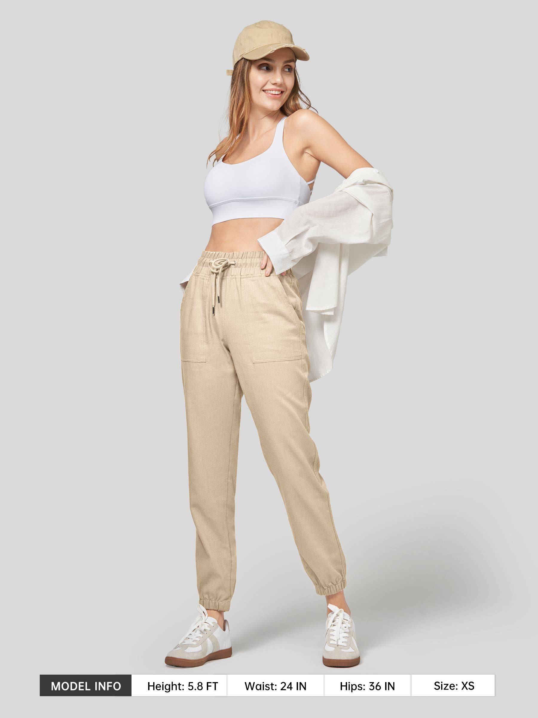Women's Cotton Linen Joggers - Image 45