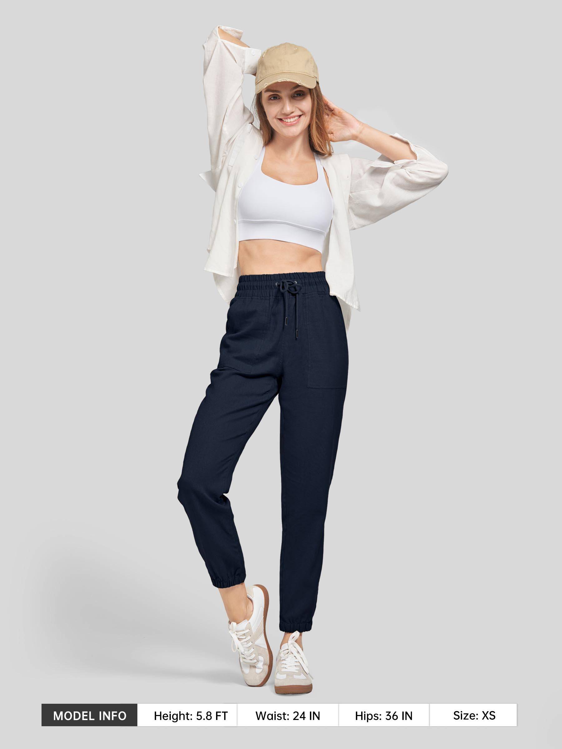 Women's Cotton Linen Joggers - Image 55
