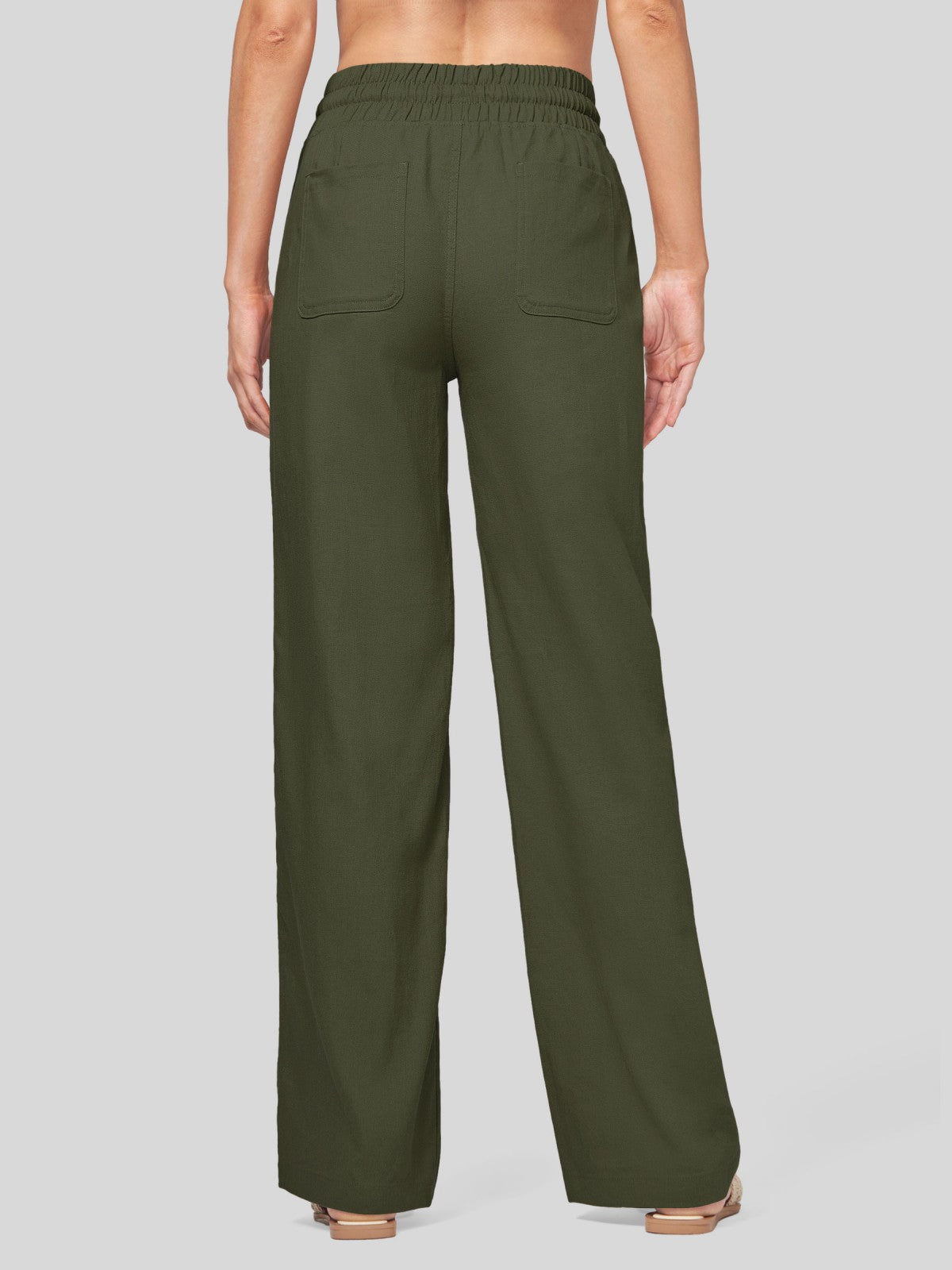 Women's Cotton Linen Easy Wide-Leg Pants - Image 26