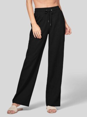 Women's Cotton Linen Easy Wide-Leg Pants