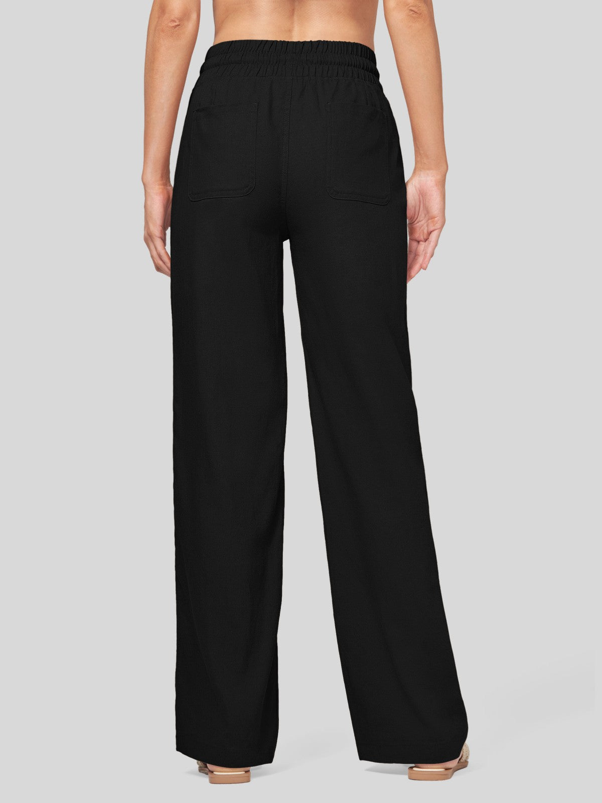 Women's Cotton Linen Easy Wide-Leg Pants - Image 14