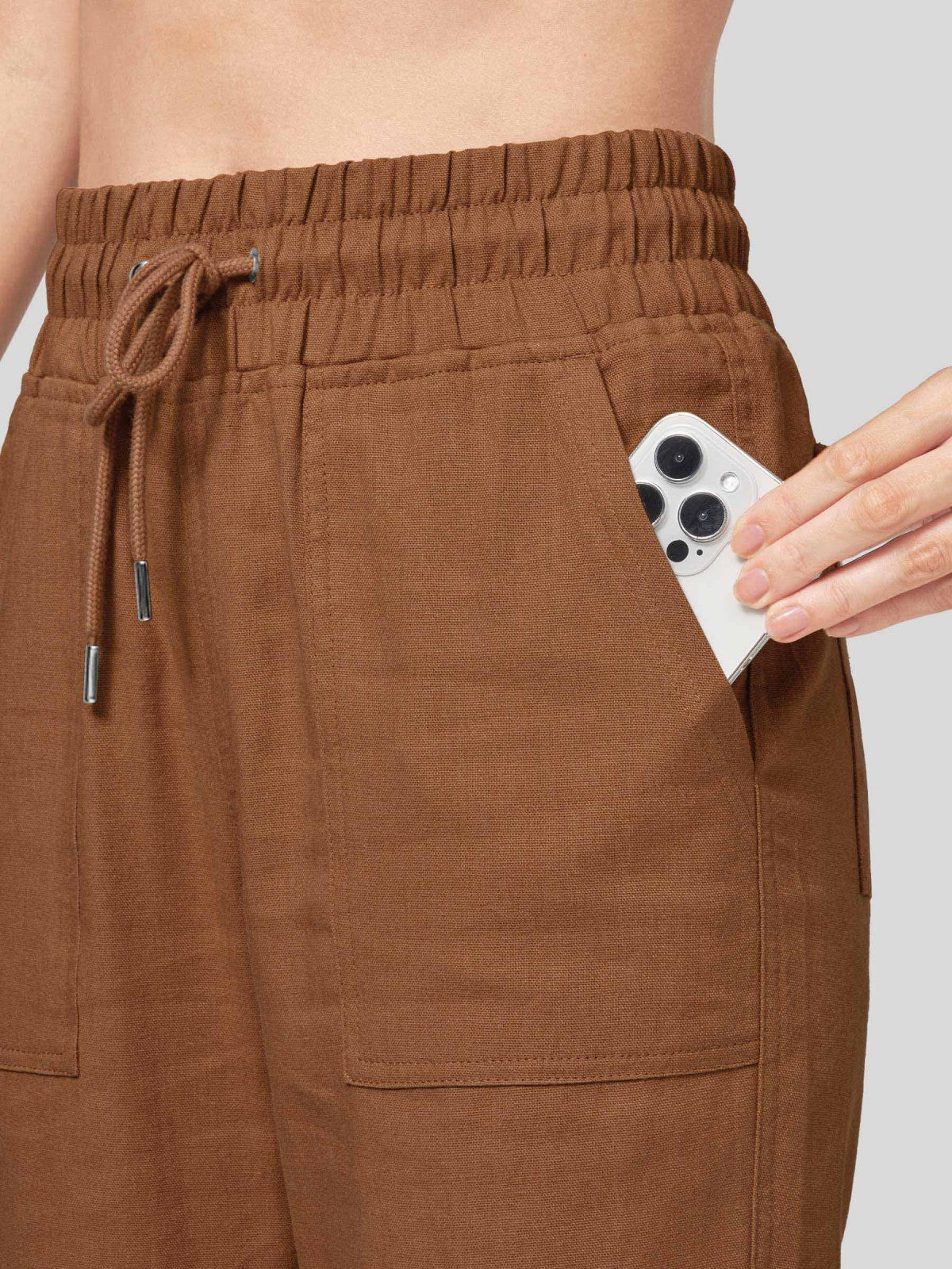 Women's Cotton Linen Easy Wide-Leg Pants - Image 33