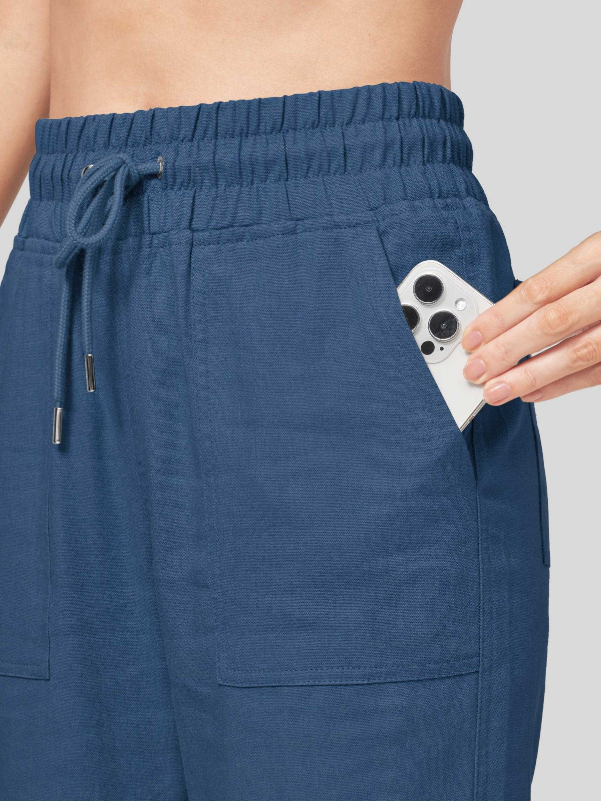 Women's Cotton Linen Easy Wide-Leg Pants - Image 45