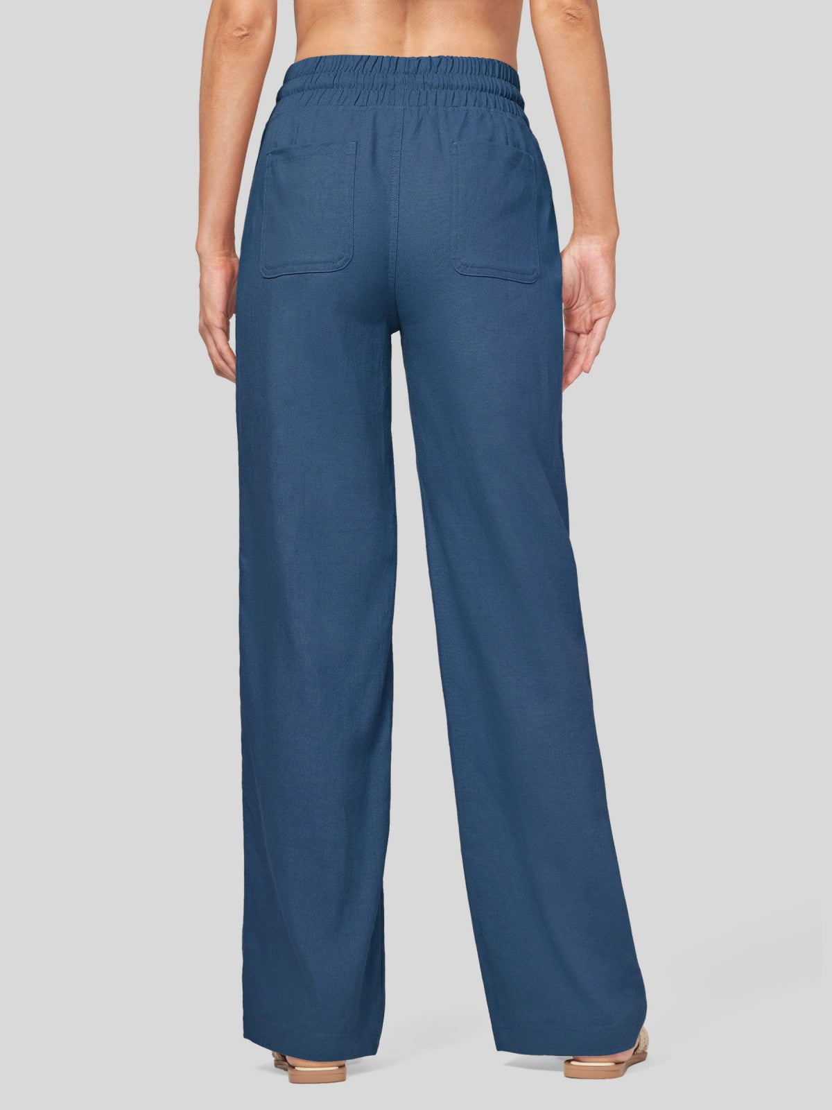 Women's Cotton Linen Easy Wide-Leg Pants - Image 44