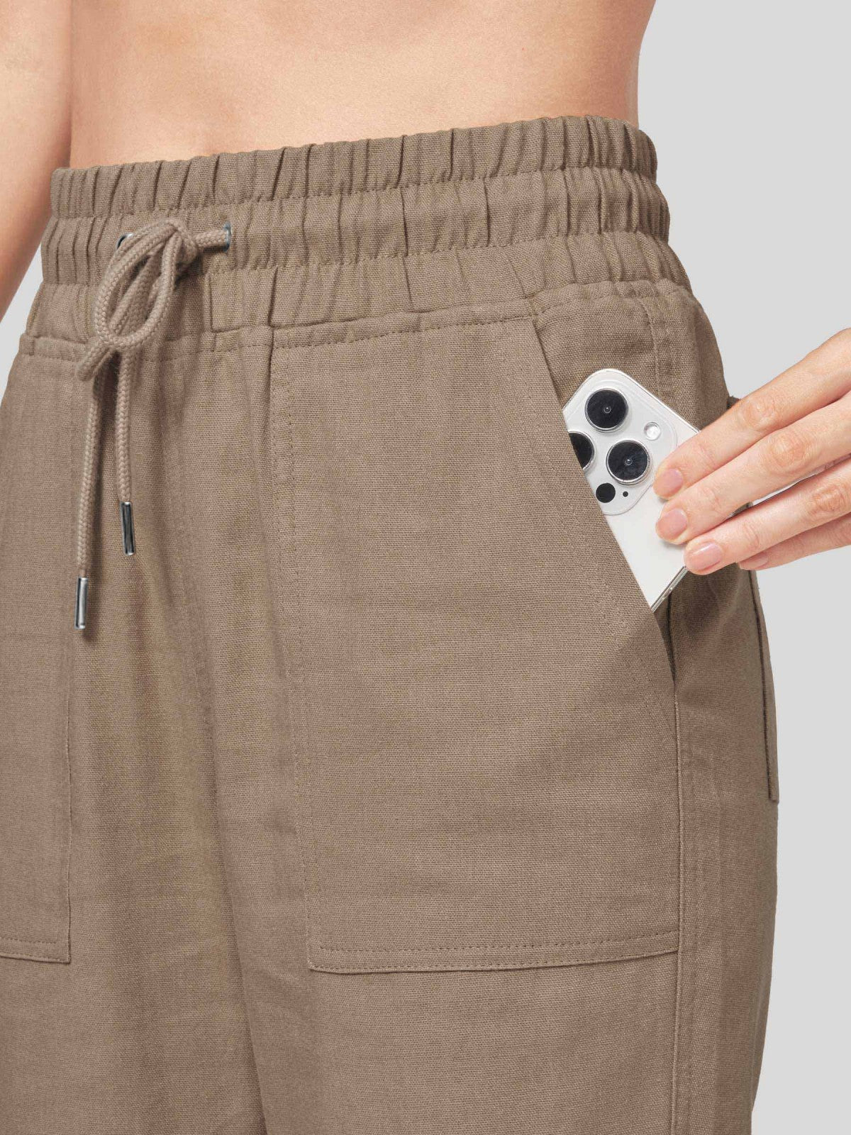 Women's Cotton Linen Easy Wide-Leg Pants - Image 3