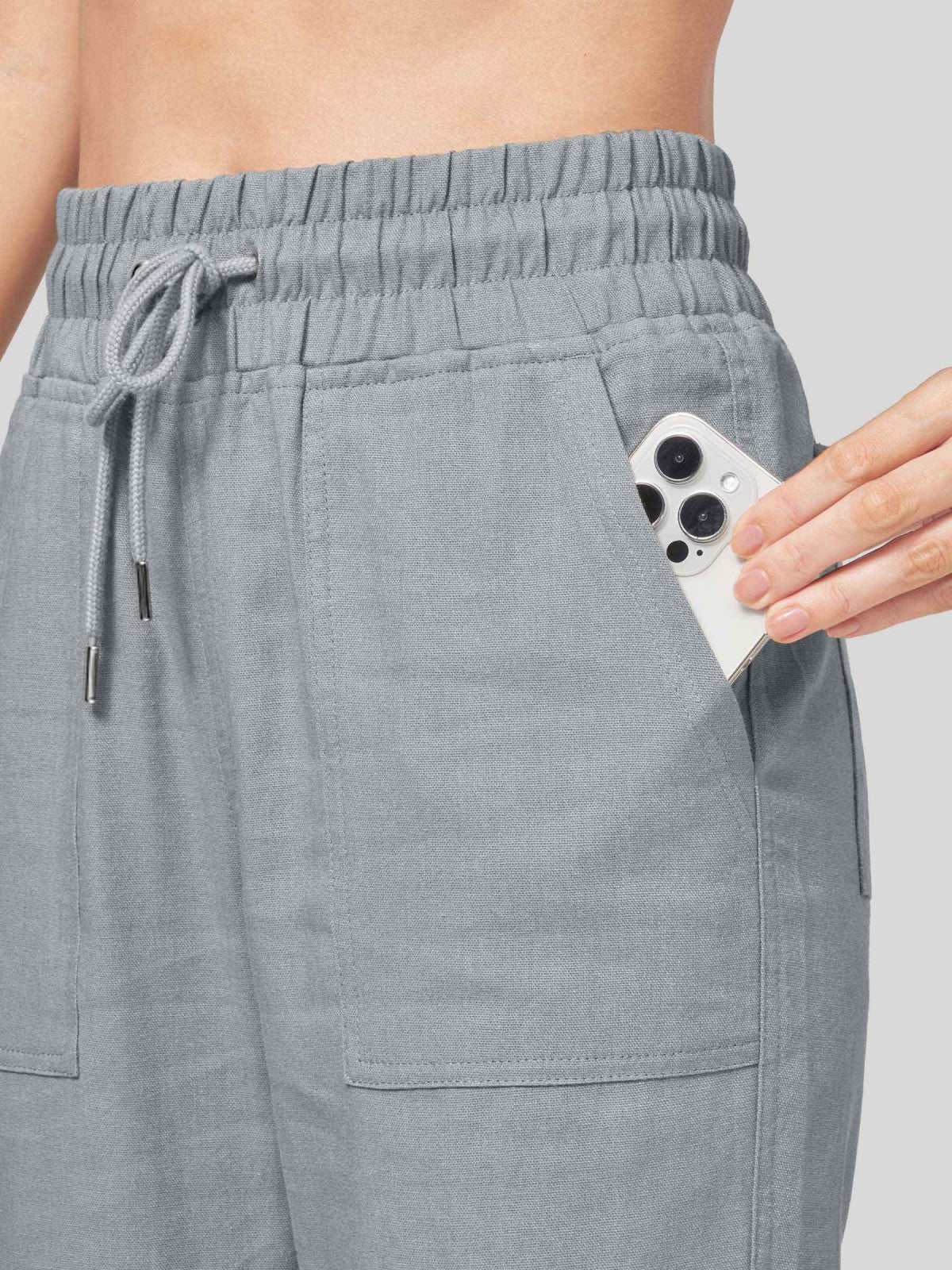 Women's Cotton Linen Easy Wide-Leg Pants - Image 51
