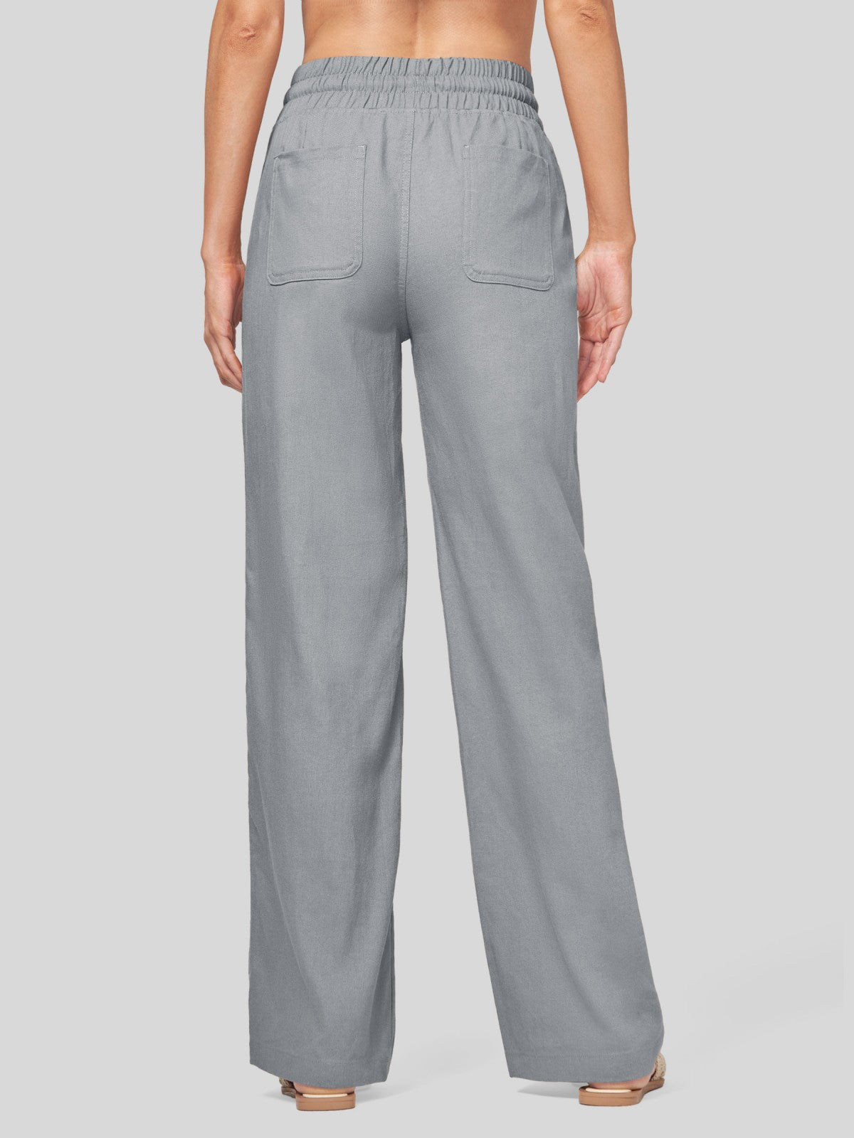 Women's Cotton Linen Easy Wide-Leg Pants - Image 49
