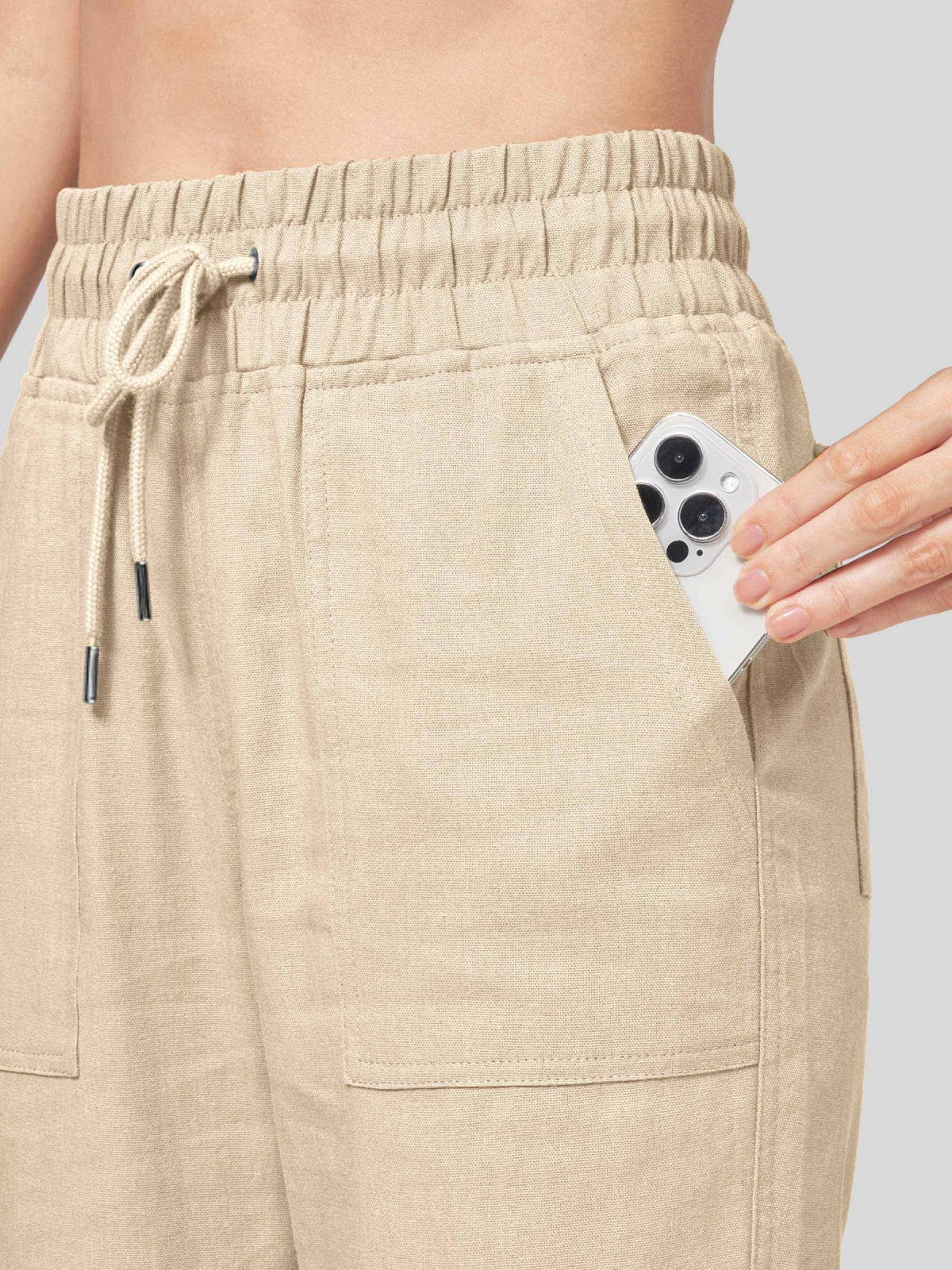 Women's Cotton Linen Easy Wide-Leg Pants - Image 9