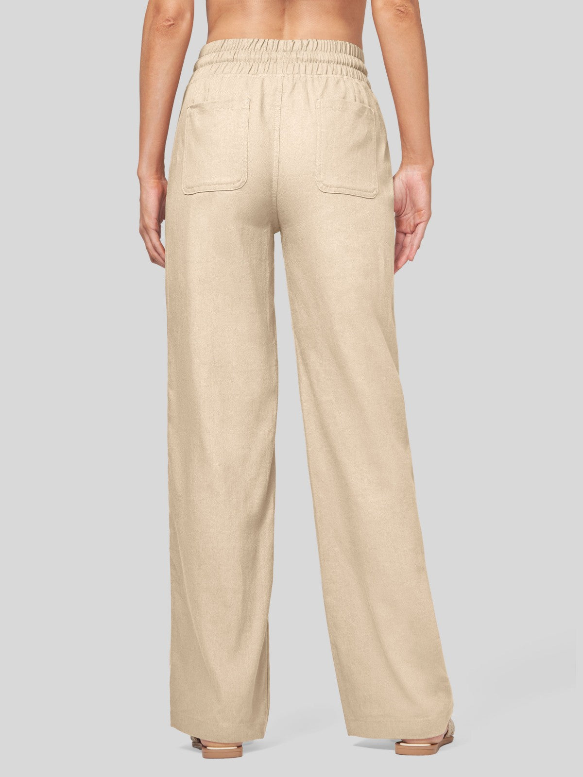 Women's Cotton Linen Easy Wide-Leg Pants - Image 8