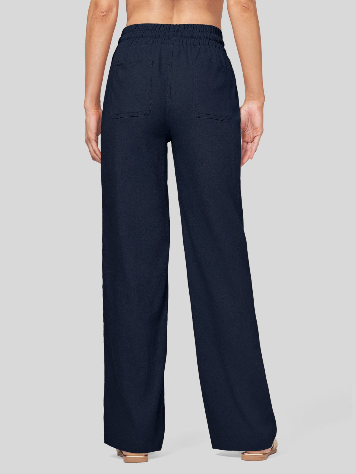 Women's Cotton Linen Easy Wide-Leg Pants - Image 62