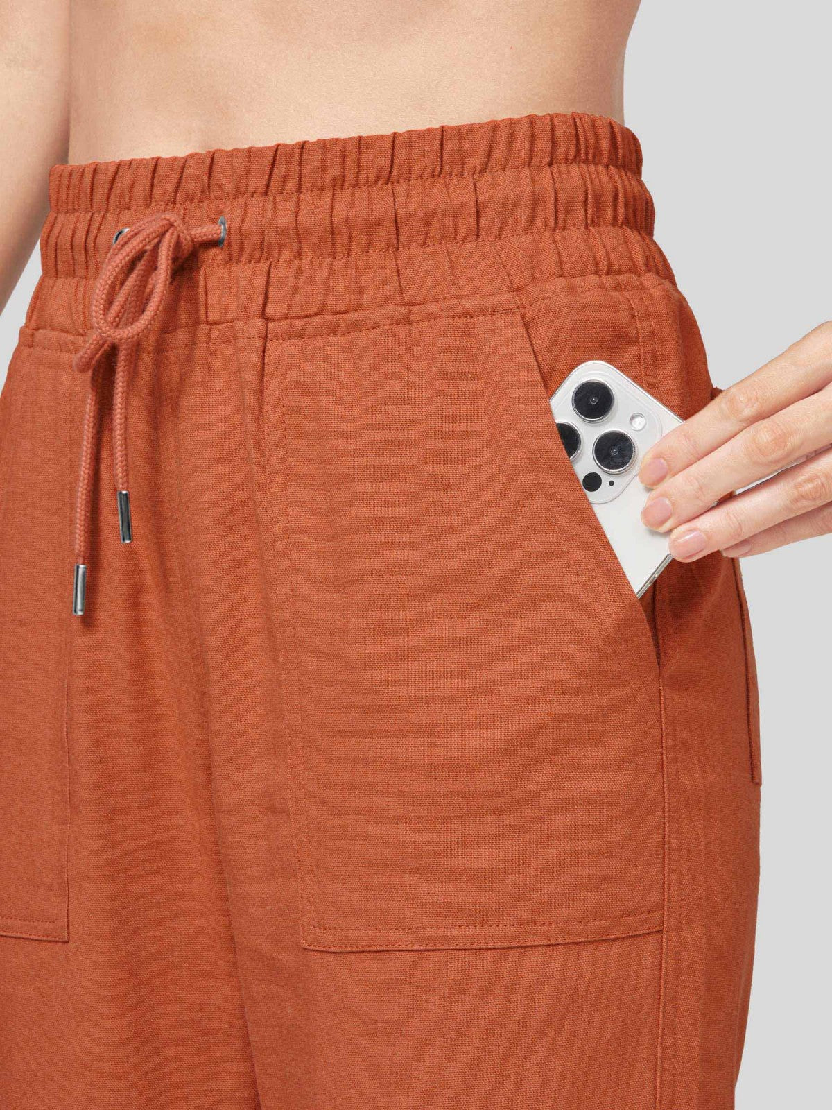 Women's Cotton Linen Easy Wide-Leg Pants - Image 69